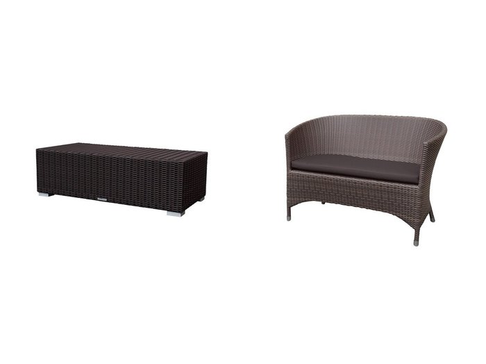 【ABORD/アボール】の2人掛けガーデンソファ G106- G106C-2&ガーデン センターテーブル GT106 おすすめ！インテリア雑貨、家具 おすすめ人気トレンドファッション通販アイテム 人気、トレンドファッション・服の通販 founy(ファニー) 送料無料 Free Shipping アウトドア Outdoor Clothing ガーデン Garden, Gardening センター Center, Center Line テーブル Table, Dining Table ラタン Rattan, Woven Rattan リゾート Resort, Vacation Style |ID:crp329100000225261