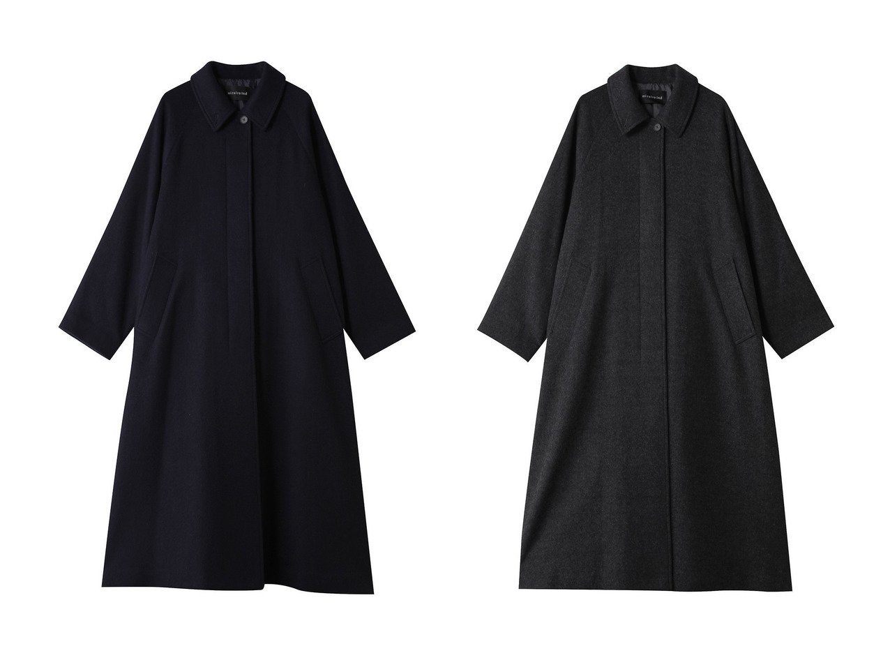 【mizuiro ind/ミズイロ インド】のwool blend balmacaan coat コート おすすめ！トレンド、レディースファッションの通販 おすすめ人気トレンドファッション通販アイテム インテリア・キッズ・メンズ・レディースファッション・服の通販 founy(ファニー) 　ファッション　Fashion　レディースファッション　Fashion for Women　アウター　Coat / Outerwear Collection　コート・ロングコート・ピーコート　Long Coats, Peacoats & More　ハイネック　High Neck, Mock Neck　フロント　Front, Front Design　ロング　Long, Long-Length　エレガント 上品　Elegant　新作・新入荷　New Arrivals / New In　ブルー系　Blue　グレー系　Gray　ブラック系　Black　|ID:crp329100000225281