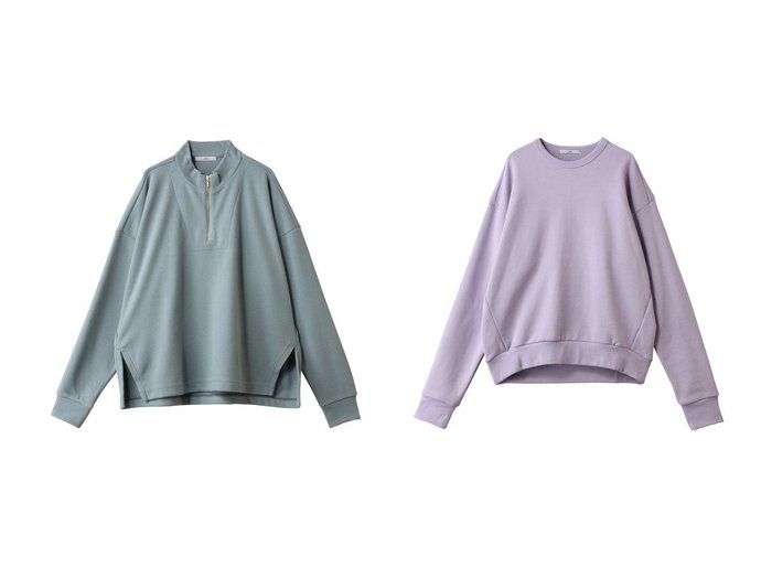 【Julier/ジュリエ】のブラッシュメルトンプルオーバー&裏毛スウェットプルオーバー おすすめ！トレンド、レディースファッションの通販 おすすめ人気トレンドファッション通販アイテム 人気、トレンドファッション・服の通販 founy(ファニー) ファッション Fashion レディースファッション Fashion for Women トップス・カットソー Cut & Sew Tops カジュアルプルオーバー・ニットトップス Pullovers & Knit Tops / Casual Pullovers スポーツウェア Functional & Stylish Sportswear スポーツ トップス Athletic Tops / Workout Tops / Training Shirts レディースパーカー・カジュアルフーディー Casual Hoodies & Sweatshirts スウェット・クルーネックトップス Sweatshirts & Crewnecks / Relaxed Fit Sweat Tops スポーツ Sports, Activewear スリット Slit, Slit Detail スリーブ Sleeve, Long Sleeve / Short Sleeve メルトン Melton, Heavy Wool ロング Long, Long-Length 新作・新入荷 New Arrivals / New In A/W・秋冬 Autumn/Winter ショルダー Shoulder, Shoulder Strap シンプル Simple, Minimal ドロップ Drop Shoulder, Dropped Style |ID:crp329100000225285