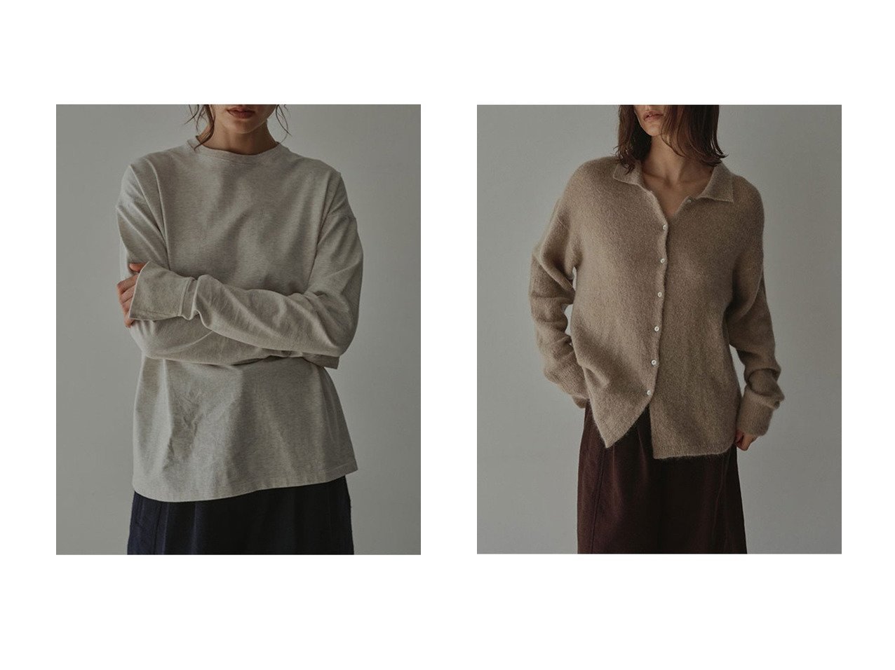 【ETRE TOKYO/エトレトウキョウ】のカフボタンロンTee&モヘヤニットシャツ おすすめ！トレンド、レディースファッションの通販 おすすめ人気トレンドファッション通販アイテム インテリア・キッズ・メンズ・レディースファッション・服の通販 founy(ファニー) 　ファッション　Fashion　レディースファッション　Fashion for Women　トップス・カットソー　Cut & Sew Tops　シャツ・ブラウス・オフィスカジュアル　Elegant Blouses & Button-Ups　ロングTシャツ・Tシャツ　Longline T-Shirts & Tees　カットソー・ベーシックTシャツ　Cut-and-Sewn Tops / Stretch Tees & Basics　ニット　Knit Tops & Sweaters　カーディガン・羽織り　Layered Style Cardigans　なめらか　Smooth, Silky Texture　インナー　Innerwear　カフス　Cuff Design　シンプル　Simple, Minimal　スタンダード　Standard, Basic　スリーブ　Sleeve, Long Sleeve / Short Sleeve　ベーシック　Basic, Essential　ロング　Long, Long-Length　新作・新入荷　New Arrivals / New In　おすすめ　Recommended / Our Picks　カーディガン　Cardigan, Knitwear　バランス　Balance, Style Balance　リラックス　Relax, Relaxed Fit　ワイド　Wide, Wide Fit　防寒　Cold Protection, Winter-Ready　ホワイト系　White　グレー系　Gray　ブルー系　Blue　ベージュ系　Beige　|ID:crp329100000225286