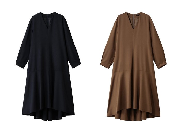 【allureville/アルアバイル】のビエラAラインVネックワンピース おすすめ！トレンド、レディースファッションの通販 おすすめ人気トレンドファッション通販アイテム 人気、トレンドファッション・服の通販 founy(ファニー) ファッション Fashion レディースファッション Fashion for Women ワンピース Dresses チュニック Tunic Tops & Dresses チュニック Tunic, Long Top ティアード Tiered, Tiered Style ロング Long, Long-Length 新作・新入荷 New Arrivals / New In |ID:crp329100000225295