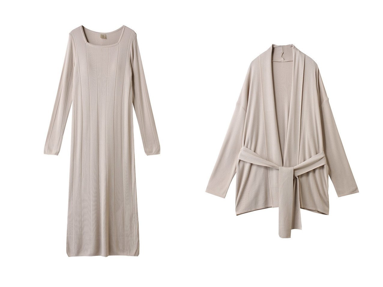 【Foo Tokyo/フートーキョー】の【ウィメンズ】シルクブレンドローブニットカーディガン&シルクブレンドリブニットワンピース おすすめ！トレンド、レディースファッションの通販 おすすめ人気トレンドファッション通販アイテム インテリア・キッズ・メンズ・レディースファッション・服の通販 founy(ファニー) 　ファッション　Fashion　レディースファッション　Fashion for Women　ワンピース　Dresses　ニットワンピース　Knit Dresses　チュニック　Tunic Tops & Dresses　トップス・カットソー　Cut & Sew Tops　ニット　Knit Tops & Sweaters　カーディガン・羽織り　Layered Style Cardigans　シャツ・ブラウス・オフィスカジュアル　Elegant Blouses & Button-Ups　ロングTシャツ・Tシャツ　Longline T-Shirts & Tees　カットソー・ベーシックTシャツ　Cut-and-Sewn Tops / Stretch Tees & Basics　なめらか　Smooth, Silky Texture　インナー　Innerwear　シルク　Silk, 100% Silk　チュニック　Tunic, Long Top　ベーシック　Basic, Essential　新作・新入荷　New Arrivals / New In　ブルー系　Blue　|ID:crp329100000225310