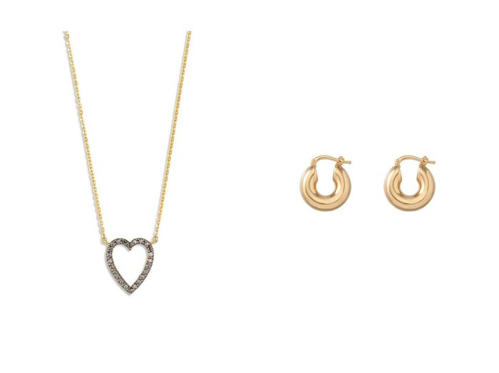 【JIL SANDER/ジル サンダー】のROUND ピアス&【Plus Vendome/プラス ヴァンドーム】のFINELINETATTOO heart ネックレス おすすめ！トレンド、レディースファッションの通販 おすすめ人気トレンドファッション通販アイテム 人気、トレンドファッション・服の通販 founy(ファニー) ファッション Fashion レディースファッション Fashion for Women ジュエリー Jewelry ネックレス Necklaces & Pendants ファッションリング Fashion Rings イヤリング・フープ・ドロップタイプ Hoop, Drop & Clip Earrings イエロー Yellow クリスタル Crystal, Swarovski コーティング Coating, Coated Finish シンプル Simple, Minimal スタイリッシュ Stylish, Fashionable チェーン Chain, Chain Strap ネックレス Necklace, Pendant Necklace フォルム Silhouette, Form モダン Modern, Contemporary 新作・新入荷 New Arrivals / New In イヤリング Earrings エレガント 上品 Elegant フープ Hoop, Hoop Earrings |ID:crp329100000225314