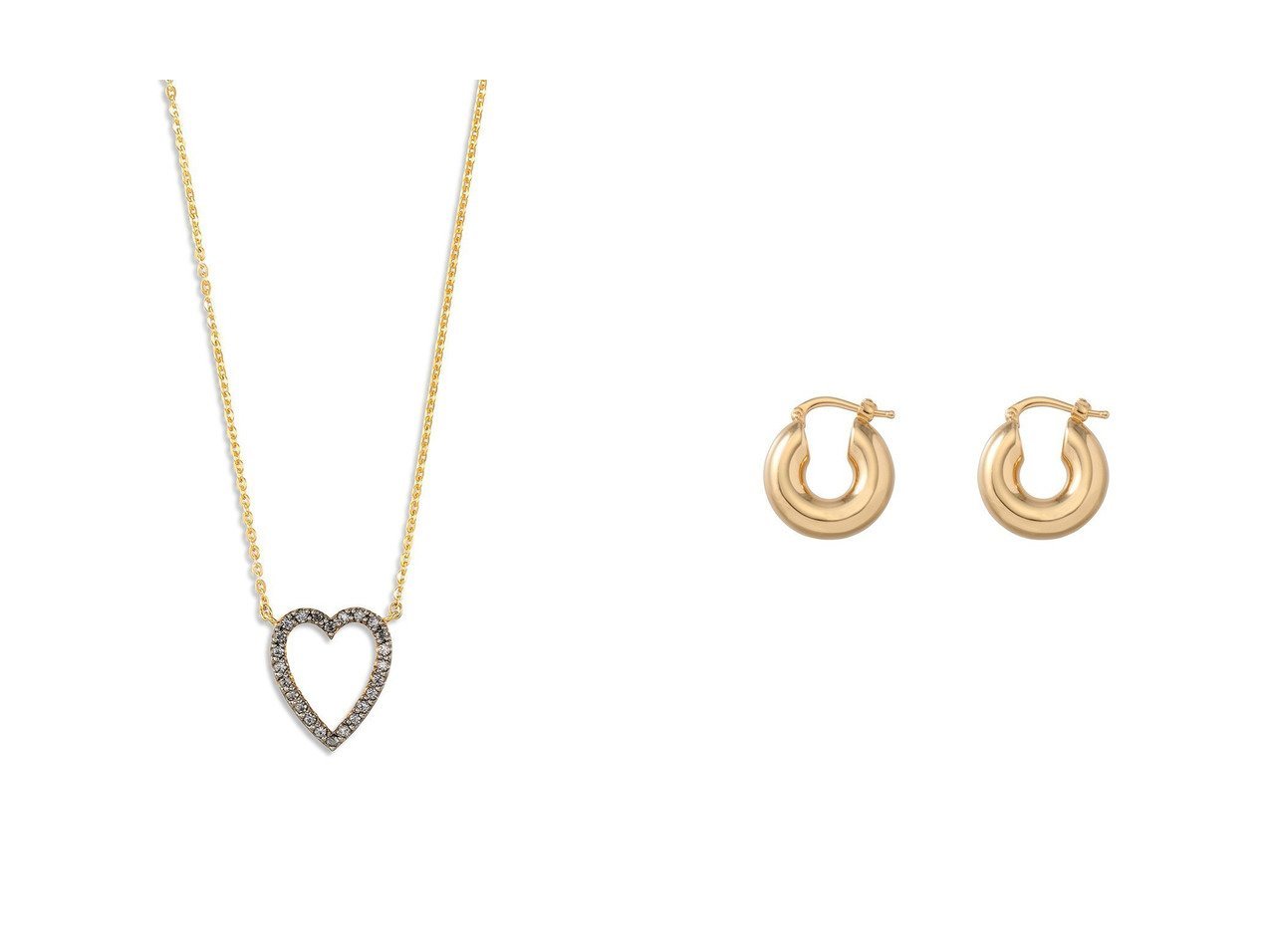 【JIL SANDER/ジル サンダー】のROUND ピアス&【Plus Vendome/プラス ヴァンドーム】のFINELINETATTOO heart ネックレス おすすめ！トレンド、レディースファッションの通販 おすすめ人気トレンドファッション通販アイテム インテリア・キッズ・メンズ・レディースファッション・服の通販 founy(ファニー) 　ファッション　Fashion　レディースファッション　Fashion for Women　ジュエリー　Jewelry　ネックレス　Necklaces & Pendants　ファッションリング　Fashion Rings　イヤリング・フープ・ドロップタイプ　Hoop, Drop & Clip Earrings　イエロー　Yellow　クリスタル　Crystal, Swarovski　コーティング　Coating, Coated Finish　シンプル　Simple, Minimal　スタイリッシュ　Stylish, Fashionable　チェーン　Chain, Chain Strap　ネックレス　Necklace, Pendant Necklace　フォルム　Silhouette, Form　モダン　Modern, Contemporary　新作・新入荷　New Arrivals / New In　イヤリング　Earrings　エレガント 上品　Elegant　フープ　Hoop, Hoop Earrings　ブラック系　Black　ホワイト系　White　シルバー系　Silver　|ID:crp329100000225314