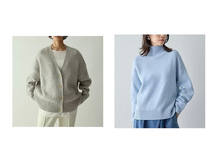 【Whim Gazette/ウィムガゼット】の【Drawing Numbers】接結ルーズタートルニット&【Drawing Numbers】接結ルーズVネックカーディガン おすすめ！トレンド、レディースファッションの通販 おすすめ人気トレンドファッション通販アイテム 人気、トレンドファッション・服の通販 founy(ファニー) ファッション Fashion レディースファッション Fashion for Women トップス・カットソー Cut & Sew Tops カーディガン・羽織り Layered Style Cardigans Vネックトップス V-Neck Tops / V-Cut Neckline Shirts ニット Knit Tops & Sweaters 2025年 2025 2025-2026秋冬・A/W Autumn/Winter 2025–26 AW25–26 カーディガン Cardigan, Knitwear バランス Balance, Style Balance ルーズ Loose, Oversized ロング Long, Long-Length 定番 Standard, Basic Item カットソー Cut and Sewn Top タートル Turtleneck, Turtle Collar タートルネック Turtleneck, High Neck ワイド Wide, Wide Fit |ID:crp329100000225325