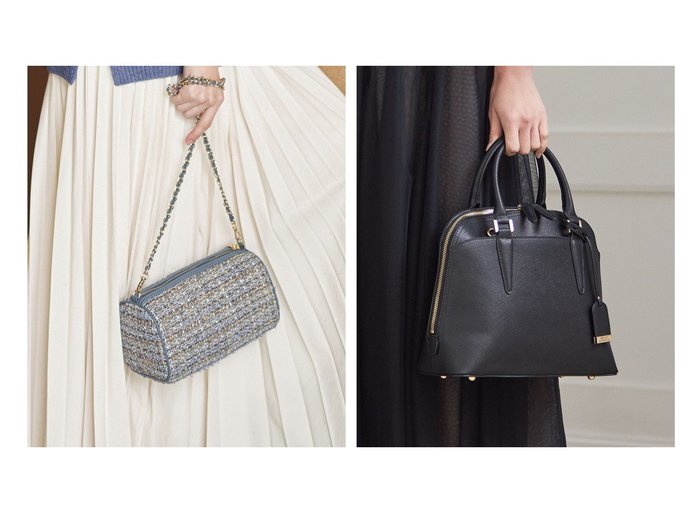 【NIJYUSANKU/23区】のGIOLICAツイード シリンダー ショルダーバッグ&ブガッティ型 2WAY ハンドバッグ おすすめ！トレンド、レディースファッションの通販 おすすめ人気トレンドファッション通販アイテム 人気、トレンドファッション・服の通販 founy(ファニー) ファッション Fashion レディースファッション Fashion for Women バッグ Bags イタリア Italy ジャケット Jacket, Outerwear チャーム Charm, Pendant ツイード／ツィード Choker, Choker Necklace ツイード Twill, Twill Weave フェイクレザー Faux Leather, PU Leather フォルム Silhouette, Form フランス France, French ミックス Mix, Mixed Style メタル Metal, Metal Parts エレガント 上品 Elegant オケージョン Occasion Wear コンパクト Compact, Small Size スマート Smart, Elegant セレモニー Ceremony ダブル Double, Double-Breasted ビジネス 仕事 通勤 Business / Work / Commuting フォーマル Formal, Dressy ポケット Pocket, Pocket Detail 定番 Standard, Basic Item |ID:crp329100000225333