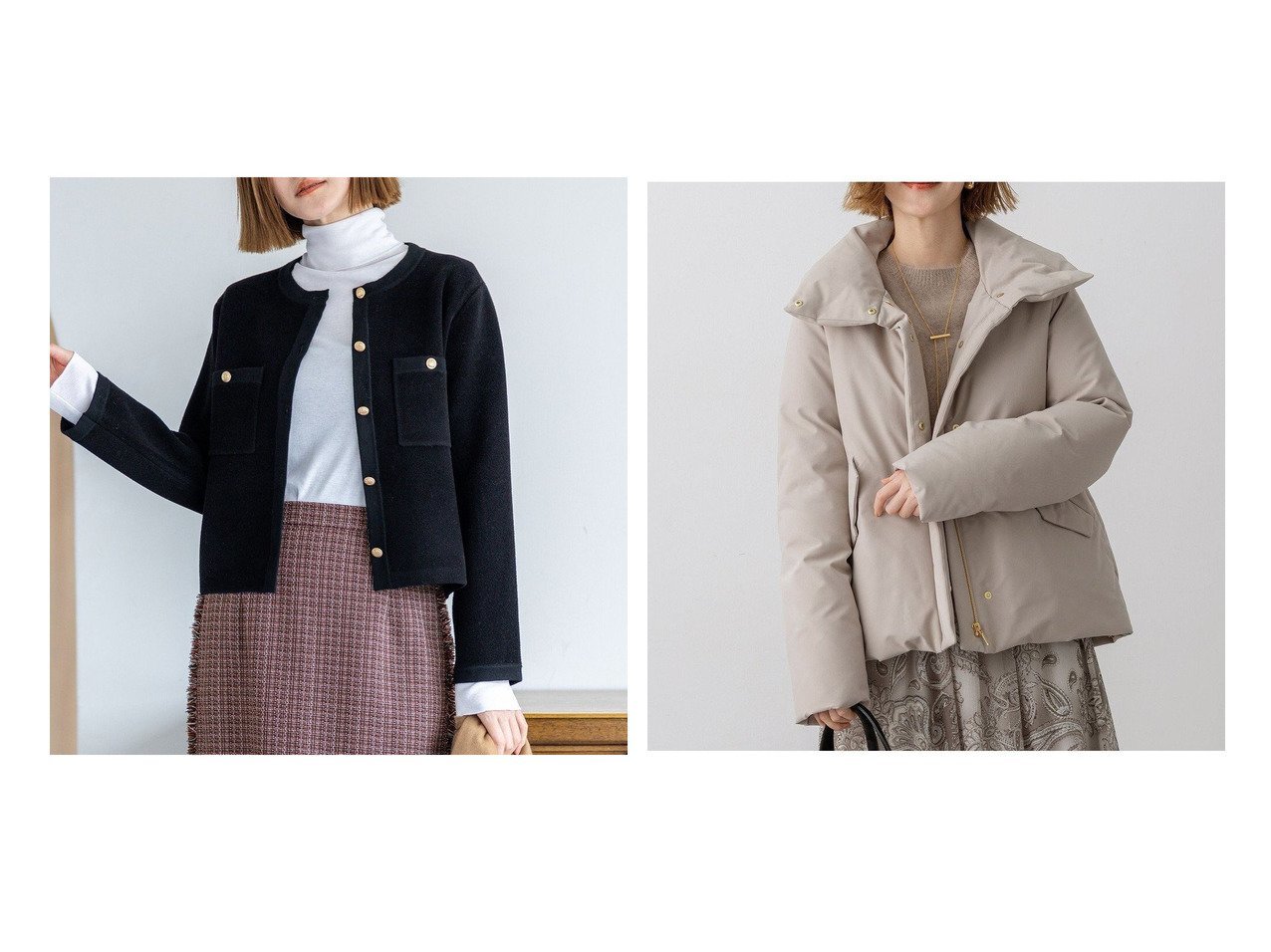 【NIJYUSANKU/23区】の【/一部店舗限定/撥水加工】ミリタリー Aライン ダウンコート&【洗える】ベロアニット カーディガン おすすめ！トレンド、レディースファッションの通販 おすすめ人気トレンドファッション通販アイテム インテリア・キッズ・メンズ・レディースファッション・服の通販 founy(ファニー) 　ファッション　Fashion　レディースファッション　Fashion for Women　トップス・カットソー　Cut & Sew Tops　ニット　Knit Tops & Sweaters　カーディガン・羽織り　Layered Style Cardigans　ベロアトップス　Velour Tops / Velvet-Look Items　アウター　Coat / Outerwear Collection　コート・ロングコート・ピーコート　Long Coats, Peacoats & More　レディースジャケット・軽アウター　Jackets　ダウンジャケット・軽量ダウン　Warm & Lightweight Down Jackets　2025年　2025　2025-2026秋冬・A/W　Autumn/Winter 2025–26 AW25–26　冬　Winter / This Winter　なめらか　Smooth, Silky Texture　カーディガン　Cardigan, Knitwear　シンプル　Simple, Minimal　フィット　Fit, Slim Fit　ベロア　Velour, Soft Velvet　ポケット　Pocket, Pocket Detail　エレガント 上品　Elegant　定番　Standard, Basic Item　洗える　Machine Washable　A/W・秋冬　Autumn/Winter　ショート　Short, Short Length　ジャケット　Jacket, Outerwear　ストレッチ　Stretch, Stretchy Fabric　ダウン　Down, Puffer　ドローコード　Drawcord, Drawstring Cord　防寒　Cold Protection, Winter-Ready　ミリタリー　Military, Army Style　レギュラー　Regular, Standard Fit　ブラック系　Black　イエロー系　Yellow　グレー系　Gray　ベージュ系　Beige　グリーン系　Green　|ID:crp329100000225334