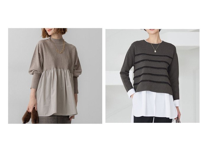 【NIJYUSANKU/23区】の【洗える】ギャザープルオーバー コンビ ニット&【/WEB 一部店舗限定】フリルボーダー ニット おすすめ!トレンド、レディースファッションの通販 おすすめ人気トレンドファッション通販アイテム 人気、トレンドファッション・服の通販 founy(ファニー) ファッション Fashion レディースファッション Fashion for Women トップス・カットソー Cut & Sew Tops ニット Knit Tops & Sweaters カジュアルプルオーバー・ニットトップス Pullovers & Knit Tops / Casual Pullovers 洗える Machine Washable ギャザー Gathered, Ruffled コンビ Combo, Combination Style シルク Silk, 100% Silk シンプル Simple, Minimal セーター Sweater, Knitwear デニム Denim, Jeans Material ドッキング Docking, Mixed Material なめらか Smooth, Silky Texture ハイネック High Neck, Mock Neck リラックス Relax, Relaxed Fit A/W・秋冬 Autumn/Winter 冬 Winter / This Winter エレガント 上品 Elegant 2025年 2025 2025-2026秋冬・A/W Autumn/Winter 2025–26 AW25–26 |ID:crp329100000225336