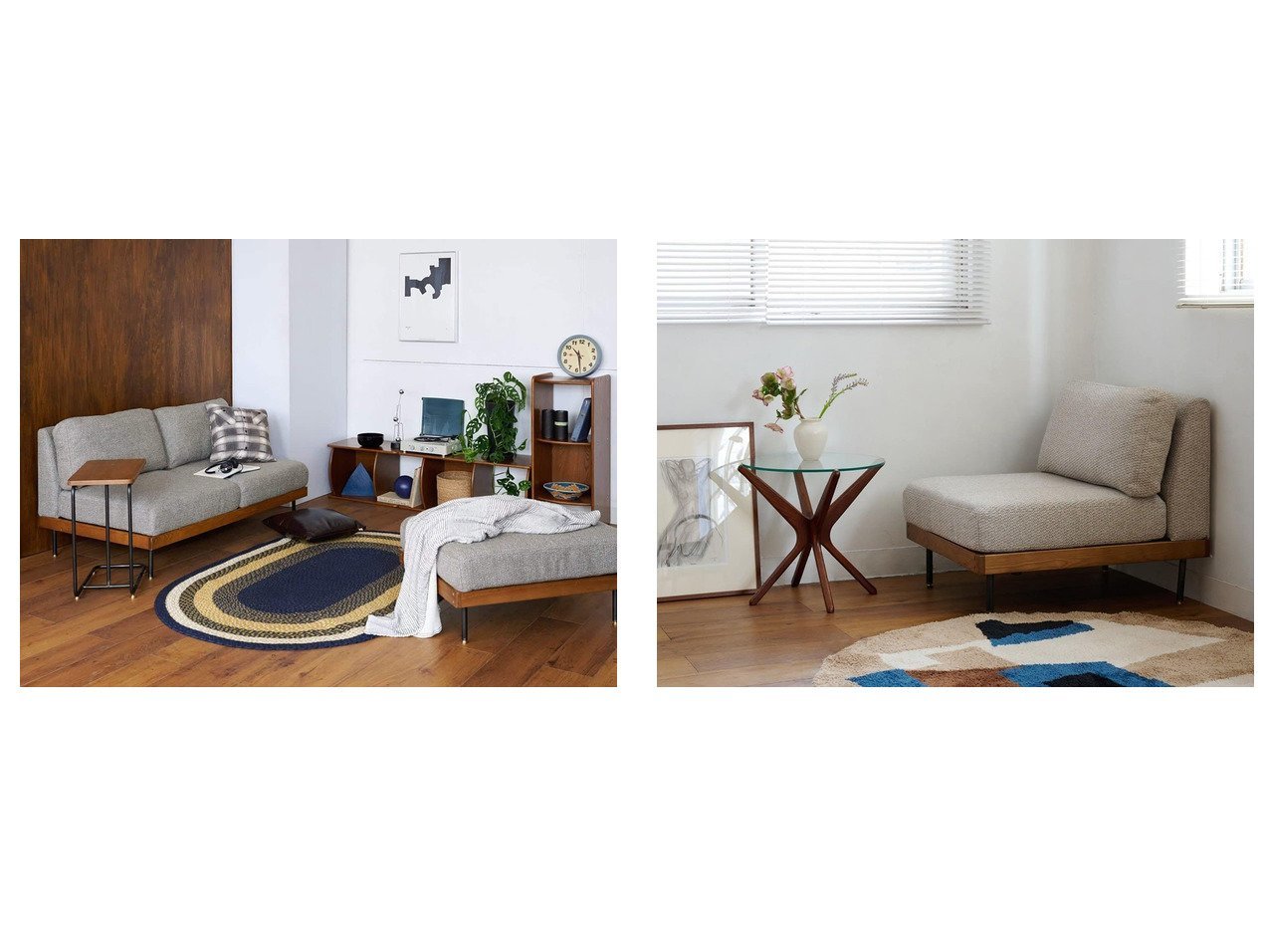 【journal standard Furniture/ジャーナルスタンダード ファニチャー】のリル ソファ 2人掛け&リル ソファ 1人掛け おすすめ！インテリア雑貨、家具 おすすめ人気トレンドファッション通販アイテム インテリア・キッズ・メンズ・レディースファッション・服の通販 founy(ファニー) 　ウッド　Wooden Design　コンパクト　Compact, Small Size　シンプル　Simple, Minimal　スリム　Slim, Slim Fit　テーブル　Table, Dining Table　ヴィンテージ　Vintage Style　ホーム・キャンプ・アウトドア・お取り寄せ　Home Living / Home & Lifestyle / Camping Gear / Outdoor Camping　家具・インテリア　Home Furniture & Interior. Stylish & Functional Living Spaces　ソファー　Couches & Sofas　イエロー系　Yellow　グレー系　Gray　|ID:crp329100000225338