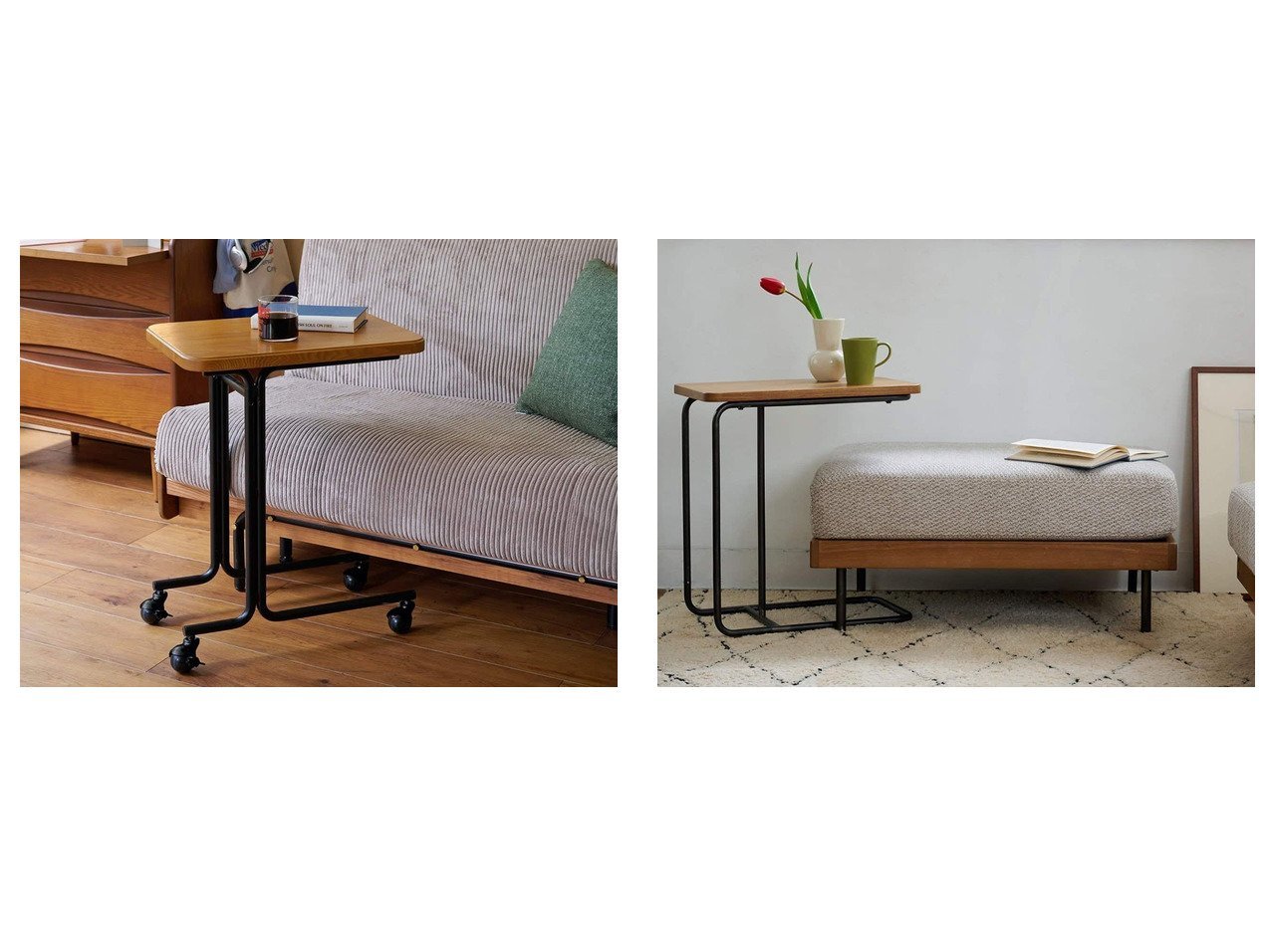 【journal standard Furniture/ジャーナルスタンダード ファニチャー】のリル オットマン&ハビタ サイドテーブル S おすすめ！インテリア雑貨、家具 おすすめ人気トレンドファッション通販アイテム インテリア・キッズ・メンズ・レディースファッション・服の通販 founy(ファニー) 　送料無料　Free Shipping　ウッド　Wooden Design　シンプル　Simple, Minimal　スリム　Slim, Slim Fit　テーブル　Table, Dining Table　ヴィンテージ　Vintage Style　スマート　Smart, Elegant　リラックス　Relax, Relaxed Fit　ホーム・キャンプ・アウトドア・お取り寄せ　Home Living / Home & Lifestyle / Camping Gear / Outdoor Camping　家具・インテリア　Home Furniture & Interior. Stylish & Functional Living Spaces　その他 インテリア雑貨、家具　Home Decor & Furniture Extras　ホーム・キャンプ・アウトドア・お取り寄せ　Home Living / Home & Lifestyle / Camping Gear / Outdoor Camping　家具・インテリア　Home Furniture & Interior. Stylish & Functional Living Spaces　テーブル　Dining, Coffee & Side Tables　サイドテーブル・ナイトテーブル　Side & End Tables　イエロー系　Yellow　グレー系　Gray　|ID:crp329100000225340