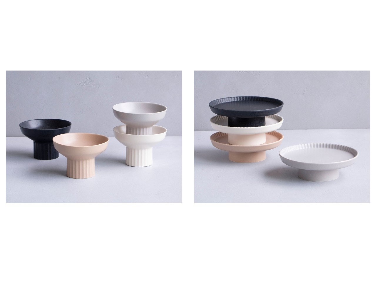 【KIKIME/キキメ】のコウダイ ボウル&コウダイ プレートL おすすめ！インテリア雑貨、家具 おすすめ人気トレンドファッション通販アイテム インテリア・キッズ・メンズ・レディースファッション・服の通販 founy(ファニー) 　コンパクト　Compact, Small Size　皿　Plate, Dish　テーブル　Table, Dining Table　なめらか　Smooth, Silky Texture　プレート　Plate, Dish　モダン　Modern, Contemporary　エレガント 上品　Elegant　ホワイト系　White　ブラック系　Black　グレー系　Gray　ベージュ系　Beige　|ID:crp329100000225351