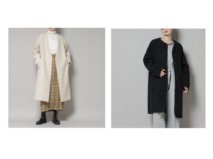 【nano universe/ナノ ユニバース】のVネックノーカラーコート&ソフトボアノーカラーコート おすすめ!トレンド、レディースファッションの通販 おすすめ人気トレンドファッション通販アイテム 人気、トレンドファッション・服の通販 founy(ファニー) ファッション Fashion レディースファッション Fashion for Women アウター Coat / Outerwear Collection コート・ロングコート・ピーコート Long Coats, Peacoats & More 今季 This Season, Current Season シンプル Simple, Minimal スタイリッシュ Stylish, Fashionable タートルネック Turtleneck, High Neck ドット Polka Dot, Dot Pattern バランス Balance, Style Balance ベーシック Basic, Essential アウトレット Outlet / Clearance エレガント 上品 Elegant ビジネス 仕事 通勤 Business / Work / Commuting 2025年 2025 2025-2026秋冬・A/W Autumn/Winter 2025–26 AW25–26 |ID:crp329100000225353