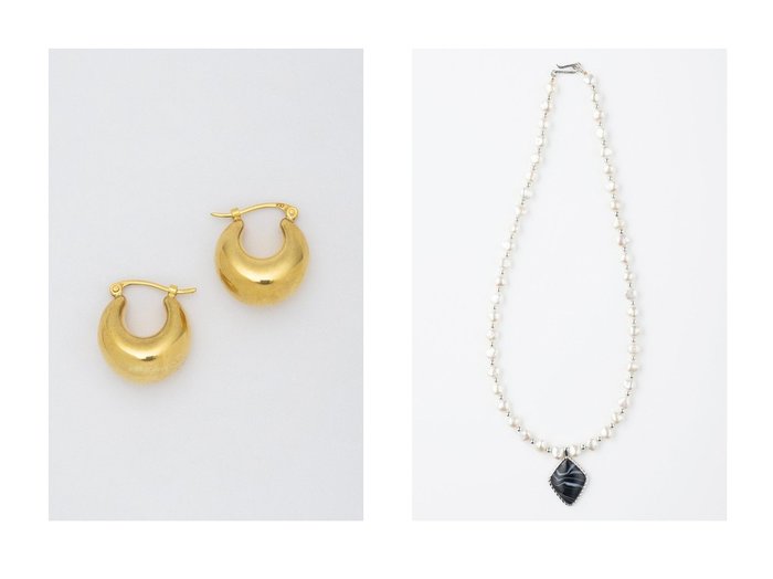 【Preek/プリーク】のMOON HOOP ピアス&SQUARE STONE PEARL ネックレス おすすめ!トレンド、レディースファッションの通販 おすすめ人気トレンドファッション通販アイテム 人気、トレンドファッション・服の通販 founy(ファニー) ファッション Fashion レディースファッション Fashion for Women ジュエリー Jewelry ファッションリング Fashion Rings イヤリング・フープ・ドロップタイプ Hoop, Drop & Clip Earrings ネックレス Necklaces & Pendants イヤリング Earrings フォルム Silhouette, Form フォーマル Formal, Dressy エレガント 上品 Elegant 再入荷 Restock / Back in Stock |ID:crp329100000225355