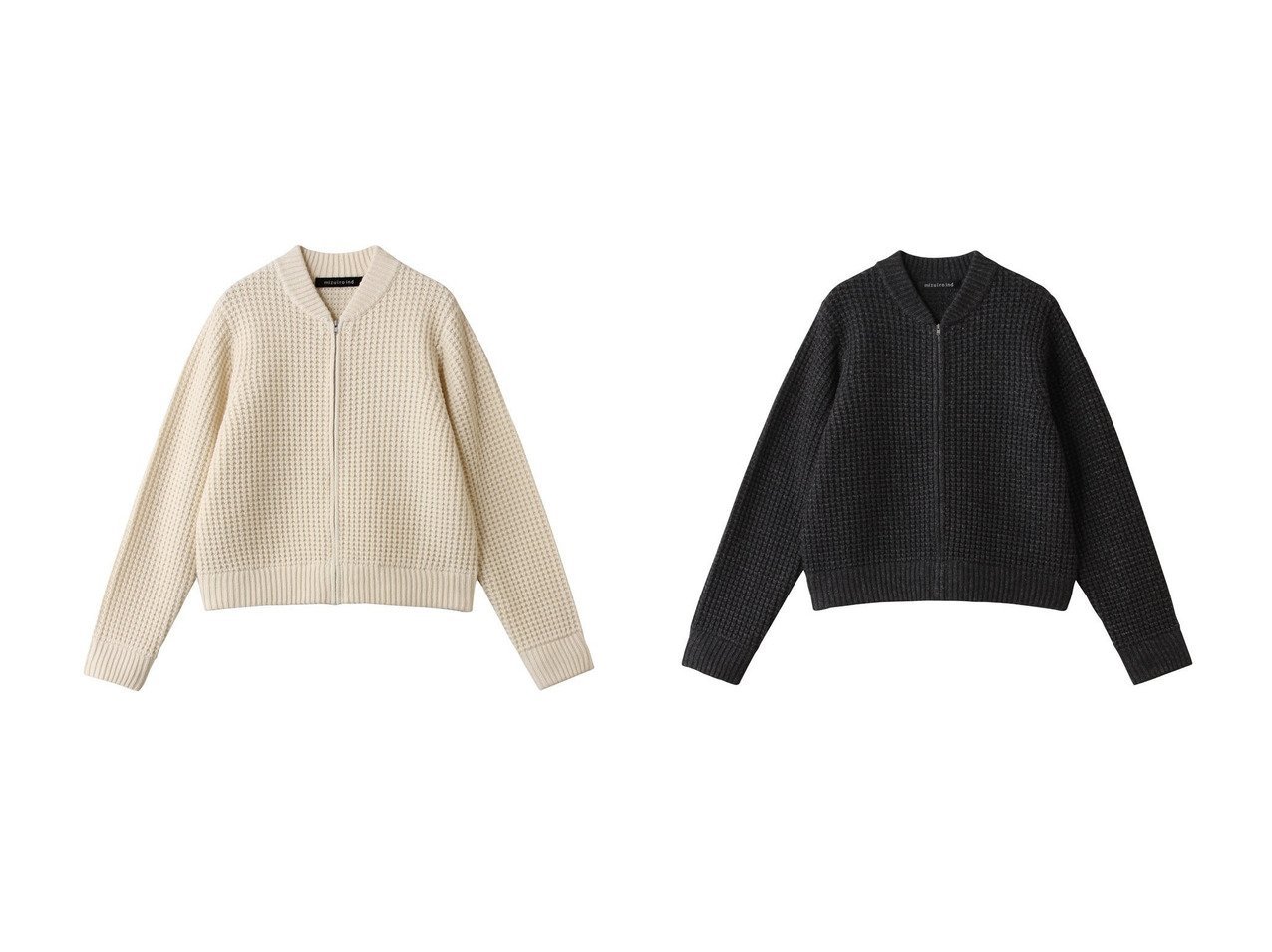【mizuiro ind/ミズイロ インド】のwaffle zip blouson ブルゾン おすすめ！トレンド、レディースファッションの通販 おすすめ人気トレンドファッション通販アイテム インテリア・キッズ・メンズ・レディースファッション・服の通販 founy(ファニー) 　ファッション　Fashion　レディースファッション　Fashion for Women　アウター　Coat / Outerwear Collection　レディースジャケット・軽アウター　Jackets　ブルゾンジャケット・スポーティアウター　Blouson Jackets　ジャケット　Jacket, Outerwear　ブルゾン　Blouson, Bomber Jacket　ワッフル　Waffle, Waffle Knit　新作・新入荷　New Arrivals / New In　イエロー系　Yellow　グレー系　Gray　ブラック系　Black　|ID:crp329100000225364