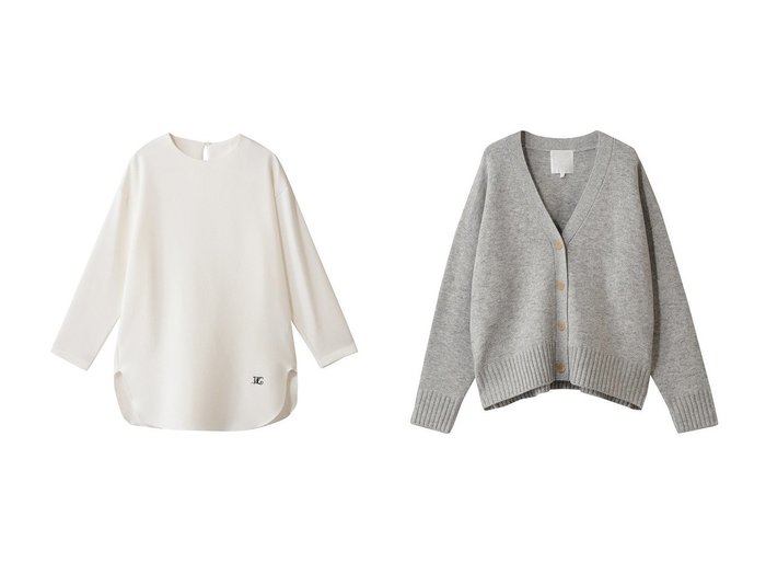 【Whim Gazette/ウィムガゼット】の刺しゅうジョーゼットプルオーバー&【Drawing Numbers】接結ルーズVネックカーディガン おすすめ!トレンド、レディースファッションの通販 おすすめ人気トレンドファッション通販アイテム 人気、トレンドファッション・服の通販 founy(ファニー) ファッション Fashion レディースファッション Fashion for Women トップス・カットソー Cut & Sew Tops シャツ・ブラウス・オフィスカジュアル Elegant Blouses & Button-Ups カジュアルプルオーバー・ニットトップス Pullovers & Knit Tops / Casual Pullovers ニット Knit Tops & Sweaters カーディガン・羽織り Layered Style Cardigans Vネックトップス V-Neck Tops / V-Cut Neckline Shirts おすすめ Recommended / Our Picks ジョーゼット Georgette, Semi-Sheer Fabric スウェット / スエット Sweatshirt, Sweatwear スリーブ Sleeve, Long Sleeve / Short Sleeve バランス Balance, Style Balance ロング Long, Long-Length エレガント 上品 Elegant 新作・新入荷 New Arrivals / New In 長袖 Long Sleeve, Full Sleeve カーディガン Cardigan, Knitwear シンプル Simple, Minimal ルーズ Loose, Oversized 定番 Standard, Basic Item |ID:crp329100000225371