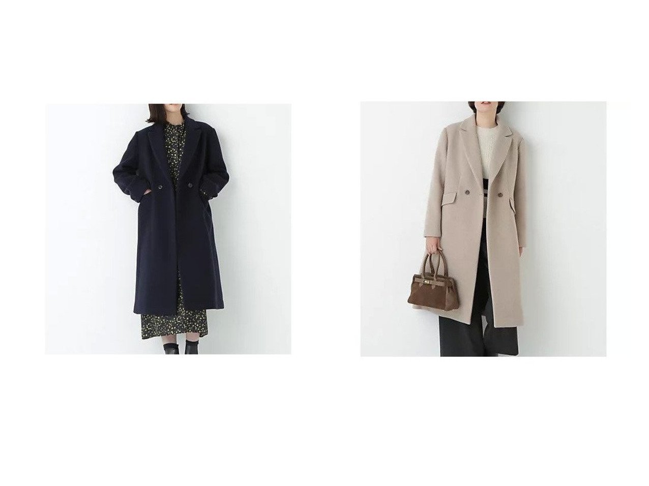 【HUMAN WOMAN/ヒューマンウーマン】のウールモッサダブルチェスターコート おすすめ！トレンド、レディースファッションの通販 おすすめ人気トレンドファッション通販アイテム インテリア・キッズ・メンズ・レディースファッション・服の通販 founy(ファニー) 　ファッション　Fashion　レディースファッション　Fashion for Women　アウター　Coat / Outerwear Collection　コート・ロングコート・ピーコート　Long Coats, Peacoats & More　チェスターコート・ロング丈アウター　Chester Coats / Chesterfield Long Coats　おすすめ　Recommended / Our Picks　スタンダード　Standard, Basic　ストライプ　Stripe, Striped Pattern　ダブル　Double, Double-Breasted　チェスターコート　Chester Coat, Long Coat　デニム　Denim, Jeans Material　パーカー　Hoodie, Parka　ポケット　Pocket, Pocket Detail　エレガント 上品　Elegant　冬　Winter / This Winter　ブルー系　Blue　ベージュ系　Beige　|ID:crp329100000225385