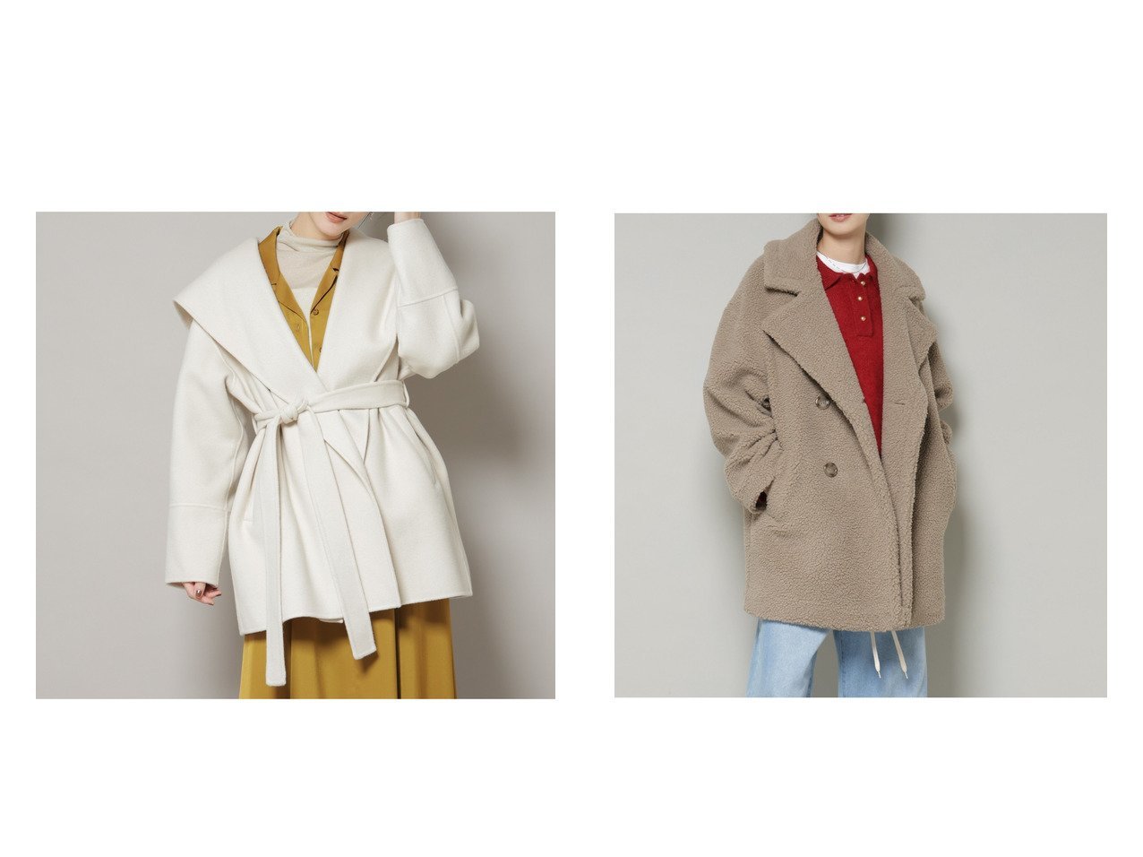 【nano universe/ナノ ユニバース】のSUPER110blend リバーショールミディコート&ボアワイドダブルボタンコート おすすめ！トレンド、レディースファッションの通販 おすすめ人気トレンドファッション通販アイテム インテリア・キッズ・メンズ・レディースファッション・服の通販 founy(ファニー) 　ファッション　Fashion　レディースファッション　Fashion for Women　アウター　Coat / Outerwear Collection　コート・ロングコート・ピーコート　Long Coats, Peacoats & More　ショール　Shawl, Wrap　ストール　Stole, Wrap　ダブル　Double, Double-Breasted　フェイス　Face, Facial Design　フロント　Front, Front Design　ミドル　Middle Length, Mid Height　リラックス　Relax, Relaxed Fit　エレガント 上品　Elegant　2025年　2025　2025-2026秋冬・A/W　Autumn/Winter 2025–26 AW25–26　イエロー系　Yellow　ブラック系　Black　ブルー系　Blue　ベージュ系　Beige　|ID:crp329100000225388