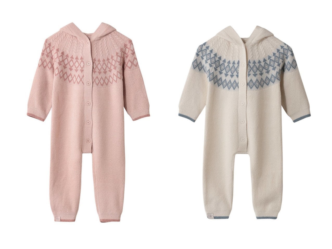 【BAREFOOT DREAMS / KIDS/ベアフットドリームス】の【BABY】コージーシックウルトラライト フェアアイル ロンパース おすすめ！トレンド、キッズファッション通販 おすすめ人気トレンドファッション通販アイテム インテリア・キッズ・メンズ・レディースファッション・服の通販 founy(ファニー) 　ファッション　Fashion　キッズファッション　Fashion for Kids　おすすめ　Recommended / Our Picks　クラシック　Classic, Timeless Style　スリーブ　Sleeve, Long Sleeve / Short Sleeve　フロント　Front, Front Design　ベビー　Baby, Babywear　モダン　Modern, Contemporary　ロンパース　Romper, Jumpsuit　新作・新入荷　New Arrivals / New In　レッド系　Red　|ID:crp329100000225390