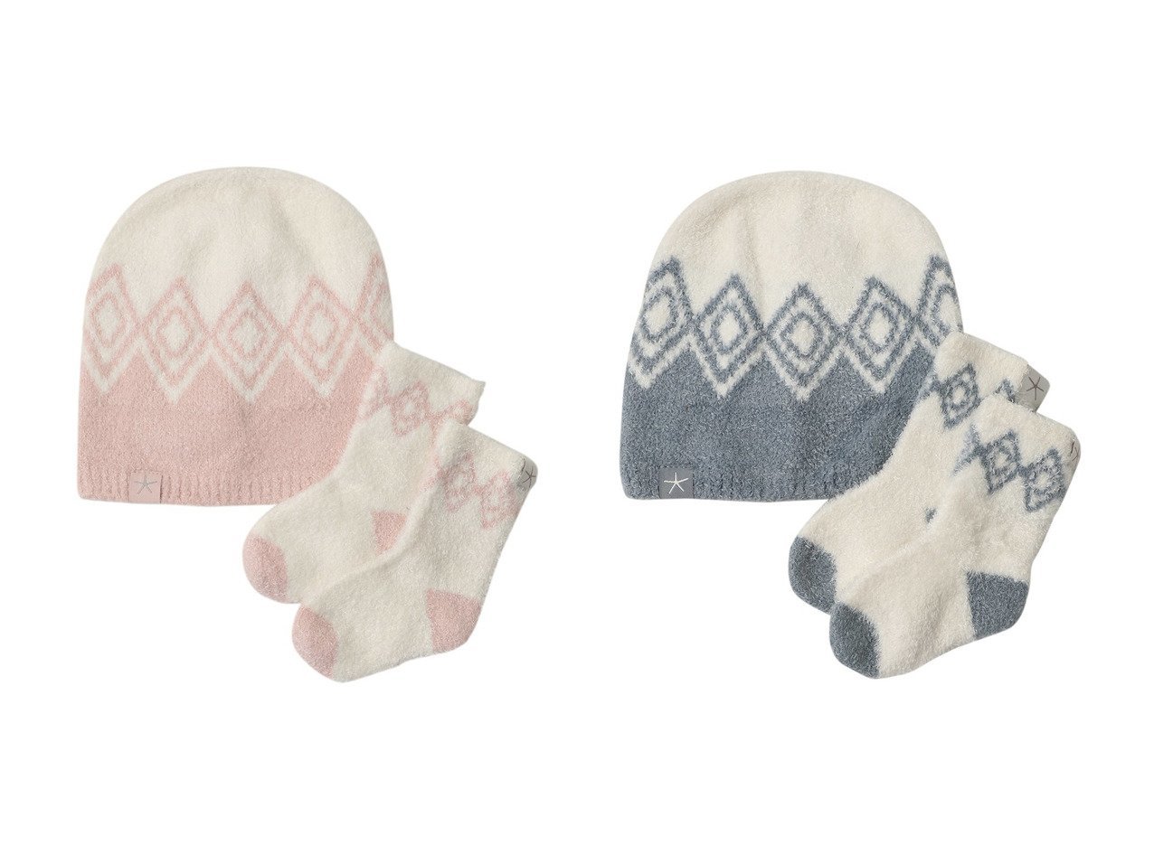 【BAREFOOT DREAMS / KIDS/ベアフットドリームス】の【BABY】コージーシックライト フェアアイル ビーニー&ソックス セット おすすめ！トレンド、キッズファッション通販 おすすめ人気トレンドファッション通販アイテム インテリア・キッズ・メンズ・レディースファッション・服の通販 founy(ファニー) 　ファッション　Fashion　キッズファッション　Fashion for Kids　おすすめ　Recommended / Our Picks　お家時間・ステイホーム　Stay Home / At Home　クラシック　Classic, Timeless Style　セットアップ　Set-Up, Coordinated Outfit　ソックス　Socks, Hosiery　ブロック　Block, Solid Block Pattern　ベビー　Baby, Babywear　新作・新入荷　New Arrivals / New In　レッド系　Red　ブルー系　Blue　|ID:crp329100000225391