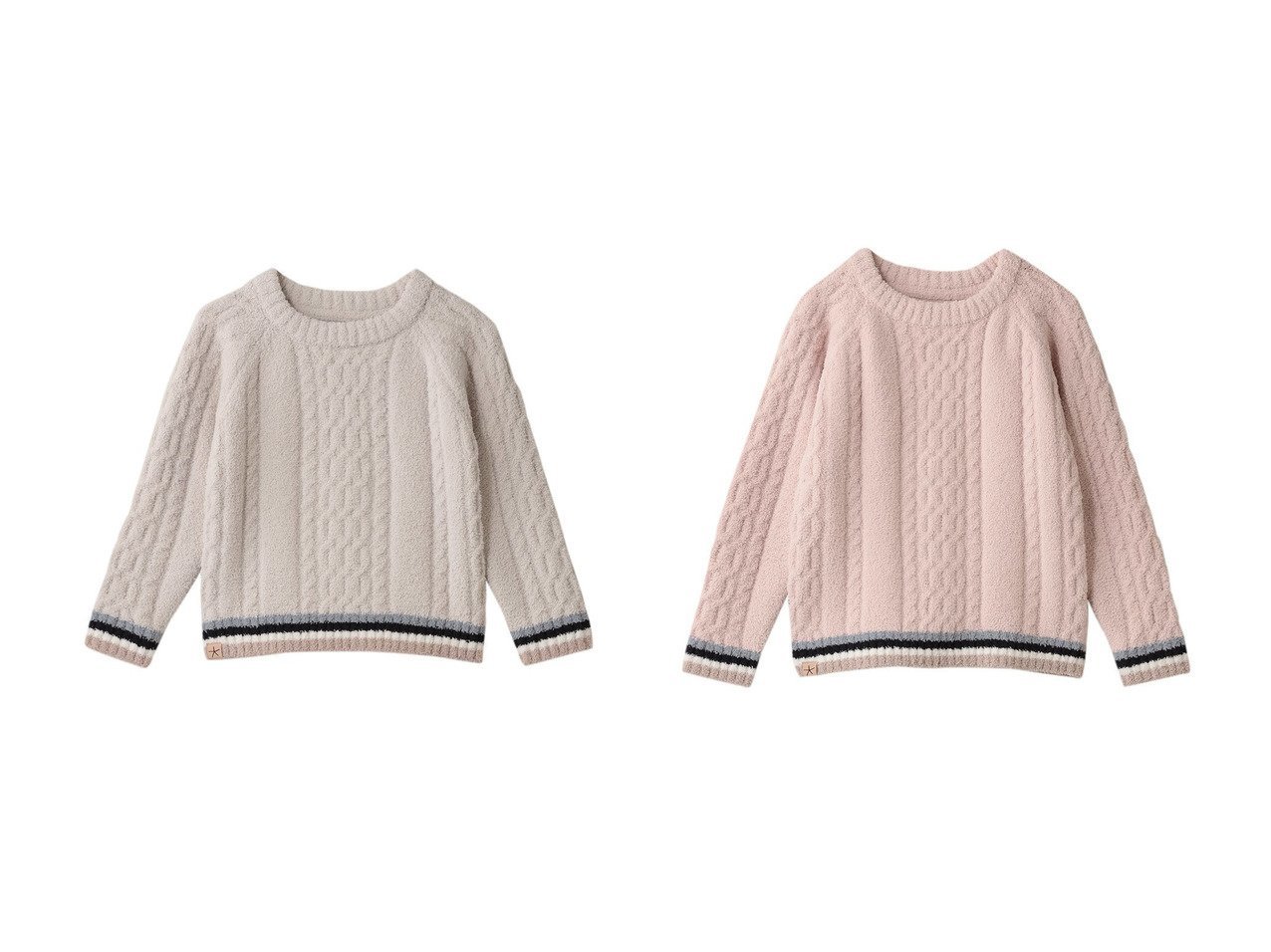 【BAREFOOT DREAMS / KIDS/ベアフットドリームス】の【KIDS】コージーシック リブ ケーブル プルオーバー おすすめ！トレンド、キッズファッション通販 おすすめ人気トレンドファッション通販アイテム インテリア・キッズ・メンズ・レディースファッション・服の通販 founy(ファニー) 　ファッション　Fashion　キッズファッション　Fashion for Kids　トップス・カットソー　Cut & Sew Tops　クラシック　Classic, Timeless Style　ストライプ　Stripe, Striped Pattern　スポーティ　Sporty, Casual Athletic　スリーブ　Sleeve, Long Sleeve / Short Sleeve　フィット　Fit, Slim Fit　リラックス　Relax, Relaxed Fit　新作・新入荷　New Arrivals / New In　イエロー系　Yellow　レッド系　Red　|ID:crp329100000225392