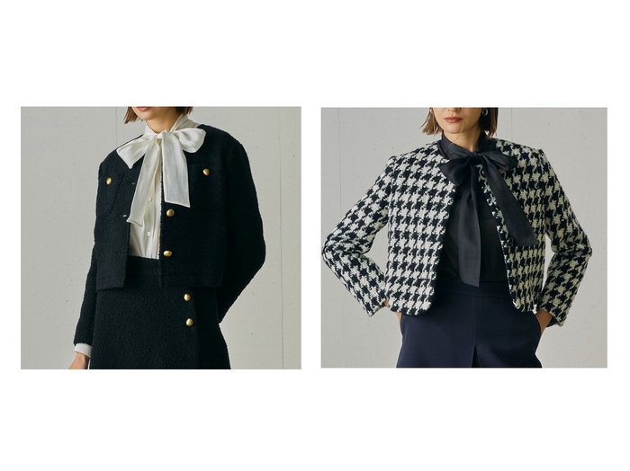 【DoCLASSE/ドゥクラッセ】のリングツイード・ノーカラージャケット&千鳥ツイード・ノーカラージャケット おすすめ!トレンド、レディースファッションの通販 おすすめ人気トレンドファッション通販アイテム 人気、トレンドファッション・服の通販 founy(ファニー) ファッション Fashion レディースファッション Fashion for Women アウター Coat / Outerwear Collection レディースジャケット・軽アウター Jackets ノーカラージャケット / シンプル上品コーデ Collarless Jackets 新作・新入荷 New Arrivals / New In おすすめ Recommended / Our Picks ジャケット Jacket, Outerwear ツイード Twill, Twill Weave デニム Denim, Jeans Material バランス Balance, Style Balance フロント Front, Front Design ベスト Vest, Waistcoat ポケット Pocket, Pocket Detail エレガント 上品 Elegant オケージョン Occasion Wear カッティング Cutting Detail セットアップ Set-Up, Coordinated Outfit フォルム Silhouette, Form |ID:crp329100000225402