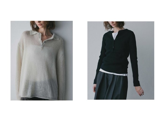 【HER./ハー】のウールヘンリーネックニットプルオーバー&モヘアポロニット おすすめ!トレンド、レディースファッションの通販 おすすめ人気トレンドファッション通販アイテム 人気、トレンドファッション・服の通販 founy(ファニー) ファッション Fashion レディースファッション Fashion for Women トップス・カットソー Cut & Sew Tops ニット Knit Tops & Sweaters カジュアルプルオーバー・ニットトップス Pullovers & Knit Tops / Casual Pullovers おすすめ Recommended / Our Picks フロント Front, Front Design リラックス Relax, Relaxed Fit 新作・新入荷 New Arrivals / New In |ID:crp329100000225413
