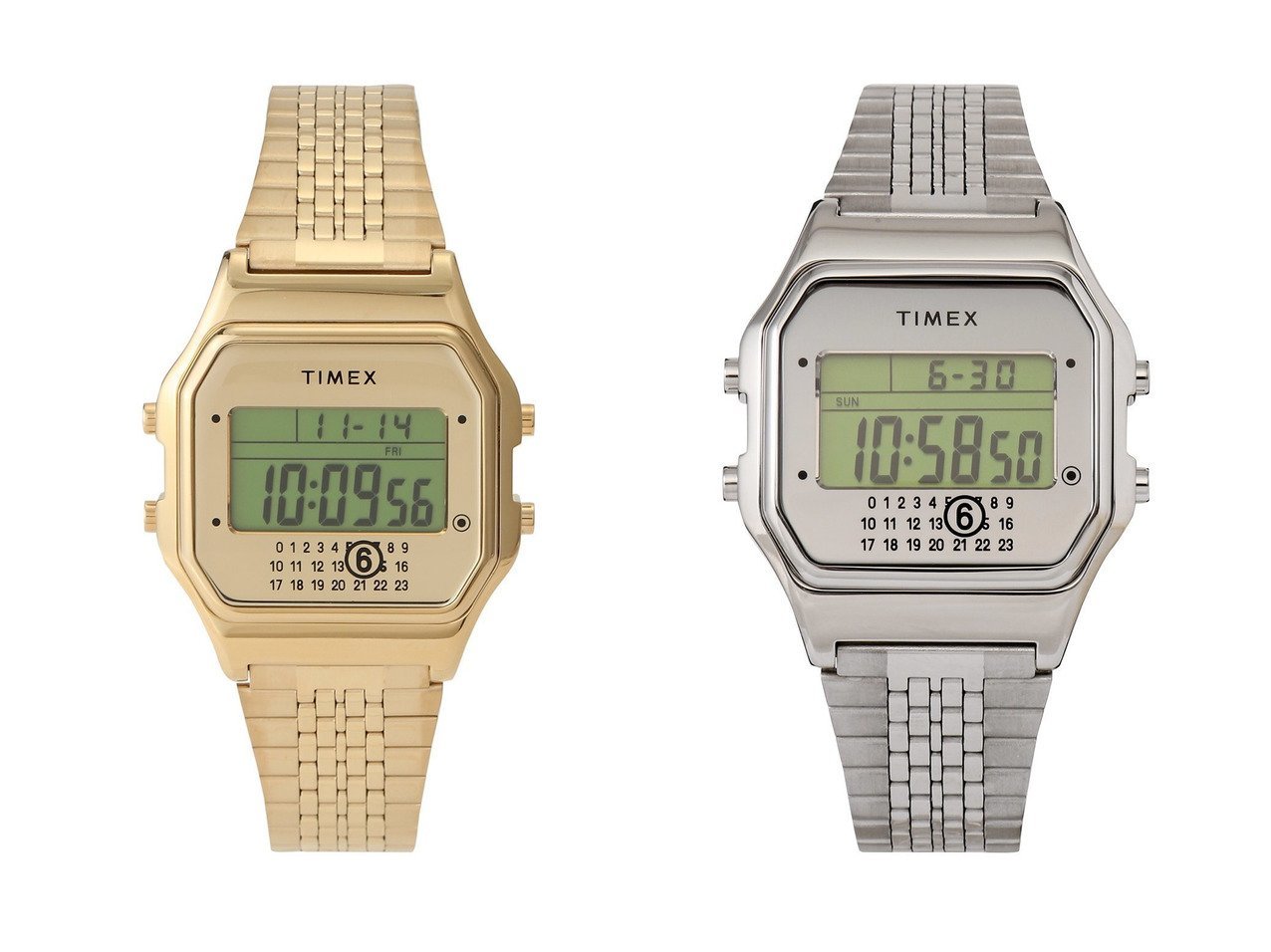 【MM6 Maison Martin Margiela/エムエム6 メゾン マルタン マルジェラ】の【UNISEX】【Timex x MM6 Maison Margiela】 T80 Gift Set with Extra Bracelet ウォッチ&【UNISEX】【MM6 Maison Margiela×Timex】 T80 Gift Set ウォッチ with extraブレスレット おすすめ！トレンド、レディースファッションの通販 おすすめ人気トレンドファッション通販アイテム インテリア・キッズ・メンズ・レディースファッション・服の通販 founy(ファニー) 　ファッション　Fashion　レディースファッション　Fashion for Women　レイングッズ・傘・晴雨兼用傘　Umbrellas & Rain Gear　ジュエリー　Jewelry　チェーン＆カフブレスレット　Cuff & Chain Bracelets　ユニセックス　Unisex, Genderless　ウォッチ　Wristwatch　ギフト プレゼント　Gift / Present　クラシカル　Classical, Vintage-Inspired　シンプル　Simple, Minimal　ハンカチ　Handkerchief, Hanky　フェイス　Face, Facial Design　ブレスレット　Bracelet, Wristband　傘　Umbrella, Parasol　新作・新入荷　New Arrivals / New In　時計　Watch, Wristwatch　腕時計　Wristwatch　ゴールド系　Gold　シルバー系　Silver　|ID:crp329100000225417