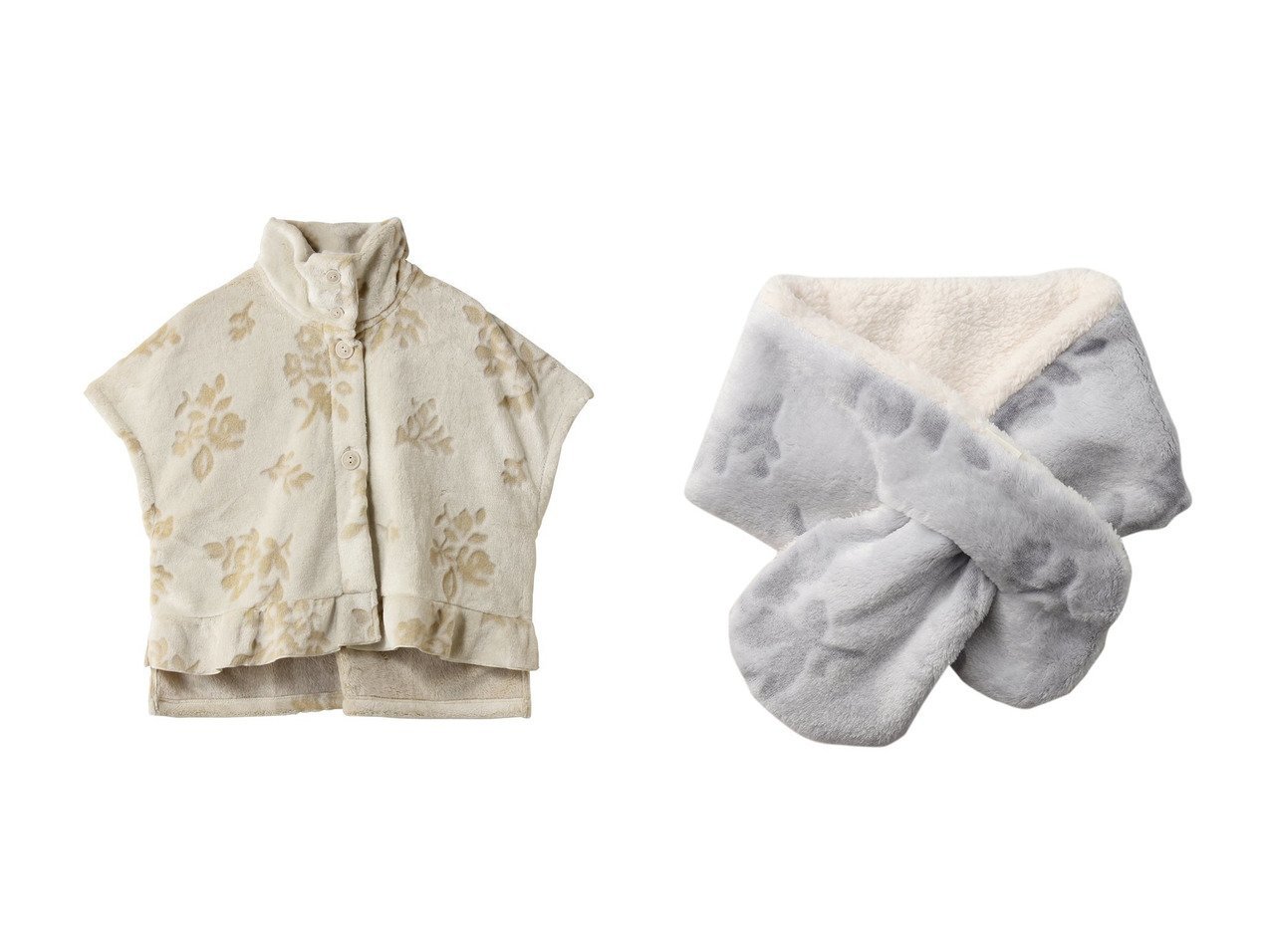 【KID BLUE/キッドブルー】の25シャギーブーケショルダーウォーマ&25シャギーブーケネックウォーマー おすすめ！トレンド、レディースファッションの通販 おすすめ人気トレンドファッション通販アイテム インテリア・キッズ・メンズ・レディースファッション・服の通販 founy(ファニー) 　ファッション　Fashion　レディースファッション　Fashion for Women　ストール　Soft & Warm Scarves　マフラー・スヌード / 冬小物の定番　Scarves & Mufflers　お家時間・ステイホーム　Stay Home / At Home　スタンド　Stand Collar, Upright Stand　ストール　Stole, Wrap　フェミニン　Feminine, Girly　フラワー　Flower, Floral　フリル　Frill, Ruffle　マフラー　Scarf, Muffler　新作・新入荷　New Arrivals / New In　A/W・秋冬　Autumn/Winter　シルバー系　Silver　グレー系　Gray　|ID:crp329100000225422