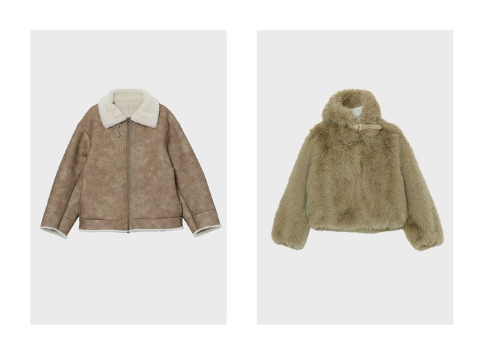 【STUNNING LURE/スタニングルアー】のステンカラーボアコート&フェイクファーブルゾン おすすめ！トレンド、レディースファッションの通販 おすすめ人気トレンドファッション通販アイテム 人気、トレンドファッション・服の通販 founy(ファニー) ファッション Fashion レディースファッション Fashion for Women アウター Coat / Outerwear Collection コート・ロングコート・ピーコート Long Coats, Peacoats & More レディースジャケット・軽アウター Jackets ブルゾンジャケット・スポーティアウター Blouson Jackets なめらか Smooth, Silky Texture ショート Short, Short Length フォルム Silhouette, Form ジャケット Jacket, Outerwear ブルゾン Blouson, Bomber Jacket ホリデーシーズン Holiday Season |ID:crp329100000225434