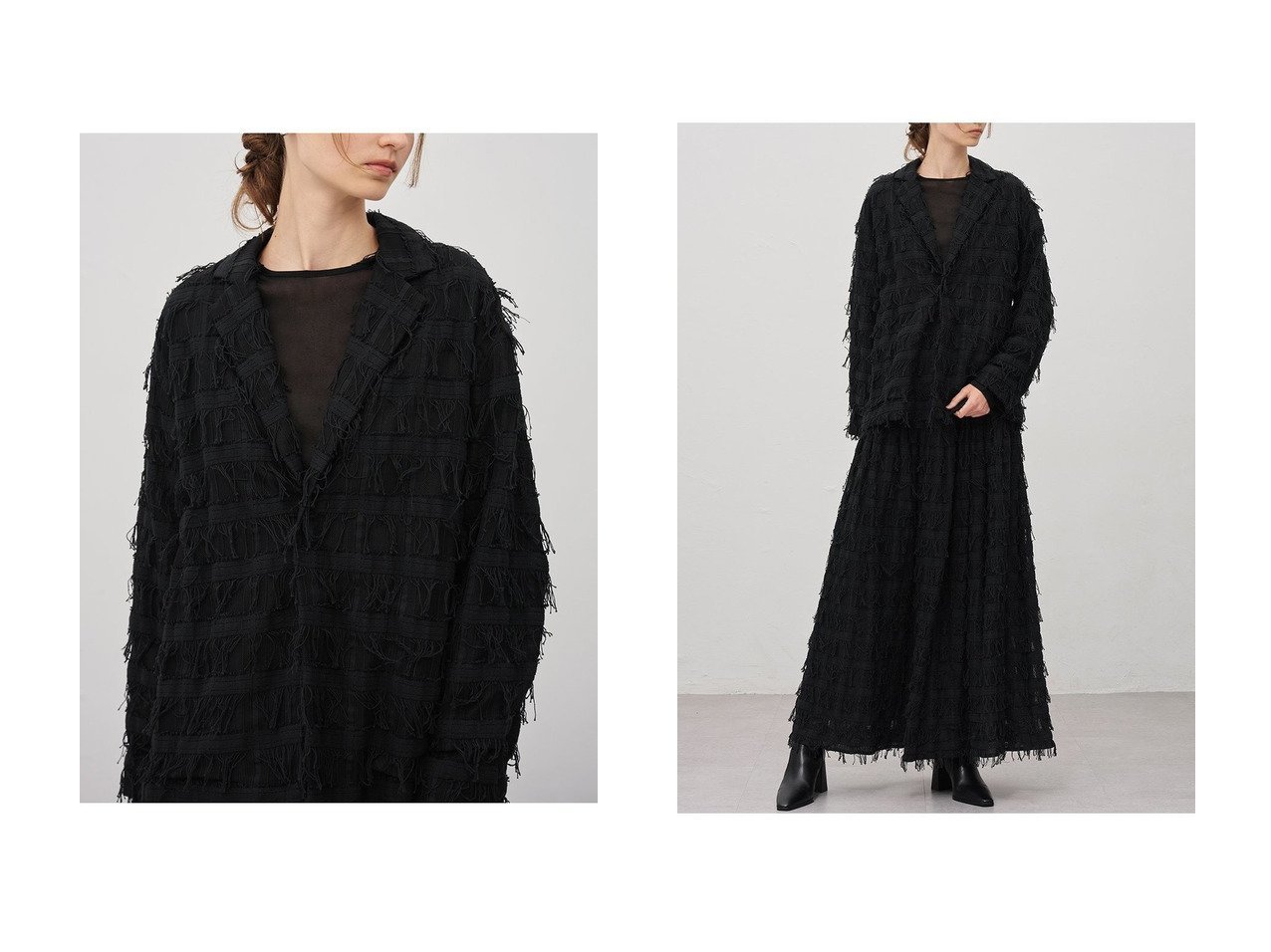【uncrave/アンクレイヴ】のフリンジレース ジャケット おすすめ！トレンド、レディースファッションの通販 おすすめ人気トレンドファッション通販アイテム インテリア・キッズ・メンズ・レディースファッション・服の通販 founy(ファニー) 　ファッション　Fashion　レディースファッション　Fashion for Women　アウター　Coat / Outerwear Collection　レディースジャケット・軽アウター　Jackets　カットジャガード　Cut Jacquard　シンプル　Simple, Minimal　ジャケット　Jacket, Outerwear　チェック　Check, Plaid, Tartan　ティアードスカート　Tiered Skirt, Flounced Skirt　フリンジ　Fringe, Tassel　ブロック　Block, Solid Block Pattern　ポケット　Pocket, Pocket Detail　メッシュ　Mesh, Net Fabric　ラッセル　Raschel, Raschel Lace　レース　Lace, Lace Fabric　新作・新入荷　New Arrivals / New In　ブラック系　Black　|ID:crp329100000225435