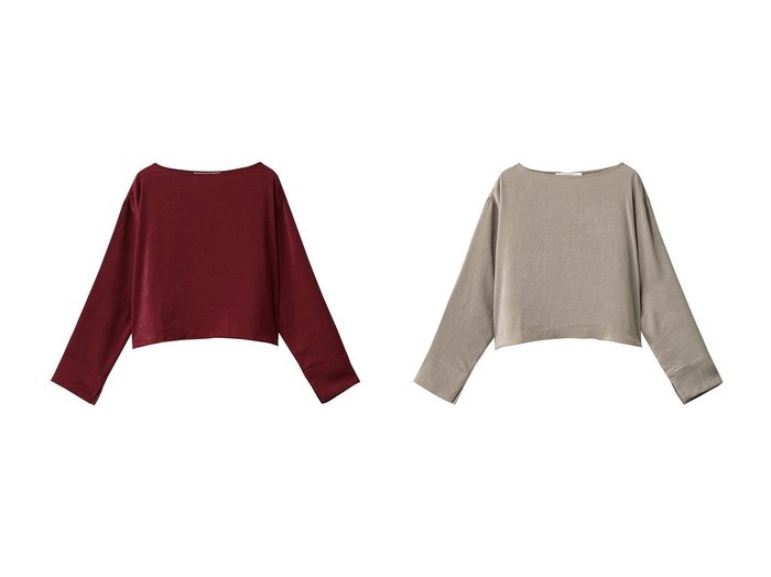 【MIDIUMISOLID/ミディウミソリッド】のsatin PO プルオーバー おすすめ!トレンド、レディースファッションの通販 おすすめ人気トレンドファッション通販アイテム 人気、トレンドファッション・服の通販 founy(ファニー) ファッション Fashion レディースファッション Fashion for Women トップス・カットソー Cut & Sew Tops シャツ・ブラウス・オフィスカジュアル Elegant Blouses & Button-Ups カジュアルプルオーバー・ニットトップス Pullovers & Knit Tops / Casual Pullovers サテン Satin, Glossy Fabric ショート Short, Short Length スリーブ Sleeve, Long Sleeve / Short Sleeve バランス Balance, Style Balance ロング Long, Long-Length エレガント 上品 Elegant |ID:crp329100000225444