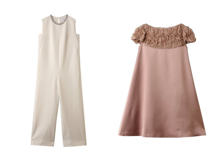 【allureville/アルアバイル】の【Loulou Willoughby】チュールローズワンピース&【Loulou Willoughby】ビジューオールインワン おすすめ!トレンド、レディースファッションの通販 おすすめ人気トレンドファッション通販アイテム 人気、トレンドファッション・服の通販 founy(ファニー) ファッション Fashion レディースファッション Fashion for Women パンツ Pants & Trousers ワンピース Dresses チュニック Tunic Tops & Dresses シューズ Shoes, Footwear ストレート Straight, Straight Cut パーティ Party, Party Style ビジュー Bijou, Jewel-like Accent ラグジュアリー Luxury, Elegant 新作・新入荷 New Arrivals / New In |ID:crp329100000225455