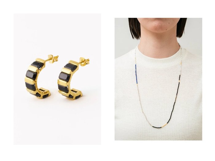 【NE QUITTEZ PAS/ヌキテパ】の【UPALA】 LAPIS LAZULI & MULTI ビーズ ロング ネックレス&【UPALA】 RECTANGLE GEM ミニ フープ スタッド ピアス おすすめ！トレンド、レディースファッションの通販 おすすめ人気トレンドファッション通販アイテム 人気、トレンドファッション・服の通販 founy(ファニー) ファッション Fashion レディースファッション Fashion for Women ジュエリー Jewelry ファッションリング Fashion Rings イヤリング・フープ・ドロップタイプ Hoop, Drop & Clip Earrings ネックレス Necklaces & Pendants 2025年 2025 2025-2026秋冬・A/W Autumn/Winter 2025–26 AW25–26 おすすめ Recommended / Our Picks イヤリング Earrings シンプル Simple, Minimal ストーン Stone, Gem-Like フレーム Frame, Outline フープ Hoop, Hoop Earrings メガネ Glasses, Eyewear モダン Modern, Contemporary A/W・秋冬 Autumn/Winter |ID:crp329100000225469