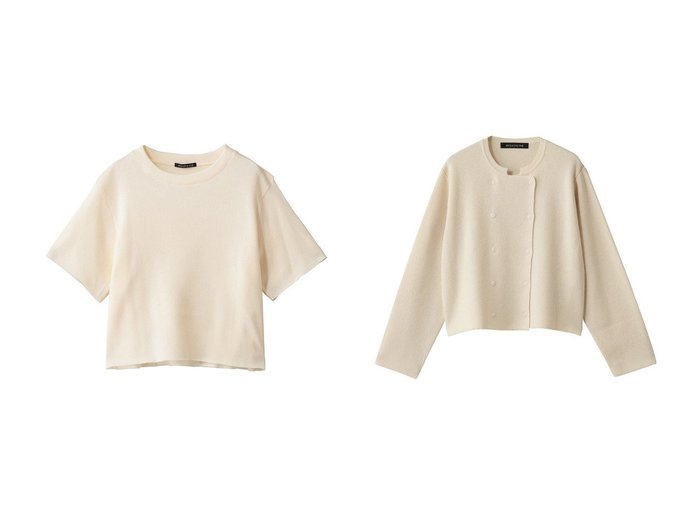 【mizuiro ind/ミズイロ インド】のパイルハーフスリーブワイドプルオーバー&ダブルブレストカーディガン おすすめ！トレンド、レディースファッションの通販 おすすめ人気トレンドファッション通販アイテム 人気、トレンドファッション・服の通販 founy(ファニー) ファッション Fashion レディースファッション Fashion for Women トップス・カットソー Cut & Sew Tops シャツ・ブラウス・オフィスカジュアル Elegant Blouses & Button-Ups ロングTシャツ・Tシャツ Longline T-Shirts & Tees カジュアルプルオーバー・ニットトップス Pullovers & Knit Tops / Casual Pullovers カットソー・ベーシックTシャツ Cut-and-Sewn Tops / Stretch Tees & Basics ニット Knit Tops & Sweaters カーディガン・羽織り Layered Style Cardigans インナー Innerwear ショート Short, Short Length シンプル Simple, Minimal ジャケット Jacket, Outerwear スリーブ Sleeve, Long Sleeve / Short Sleeve ワイド Wide, Wide Fit 新作・新入荷 New Arrivals / New In |ID:crp329100000225475