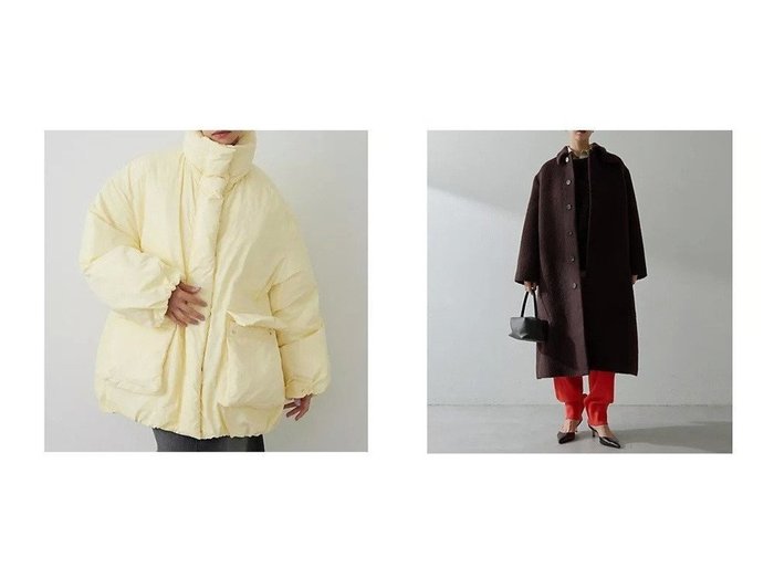 【Whim Gazette/ウィムガゼット】の【THE PAUSE】ミドルダウンコート&アルパカシャギーコート おすすめ！トレンド、レディースファッションの通販 おすすめ人気トレンドファッション通販アイテム 人気、トレンドファッション・服の通販 founy(ファニー) 　ファッション　Fashion　レディースファッション　Fashion for Women　アウター　Coat / Outerwear Collection　コート・ロングコート・ピーコート　Long Coats, Peacoats & More　ダウンジャケット・軽量ダウン　Warm & Lightweight Down Jackets　2025年　2025　2025-2026秋冬・A/W　Autumn/Winter 2025–26 AW25–26　エレガント 上品　Elegant　イエロー　Yellow　ヴィンテージ　Vintage Style　グラデーション　Gradient, Ombre　ショルダー　Shoulder, Shoulder Strap　スタンド　Stand Collar, Upright Stand　ダウン　Down, Puffer　トレンド　Trend, Trending Now　ドロップ　Drop Shoulder, Dropped Style　定番　Standard, Basic Item　バランス　Balance, Style Balance　フォルム　Silhouette, Form　ボトム　Bottoms, Lower Wear　防寒　Cold Protection, Winter-Ready　ミドル　Middle Length, Mid Height　ワーク　Workwear, Utility Style　|ID:crp329100000225488