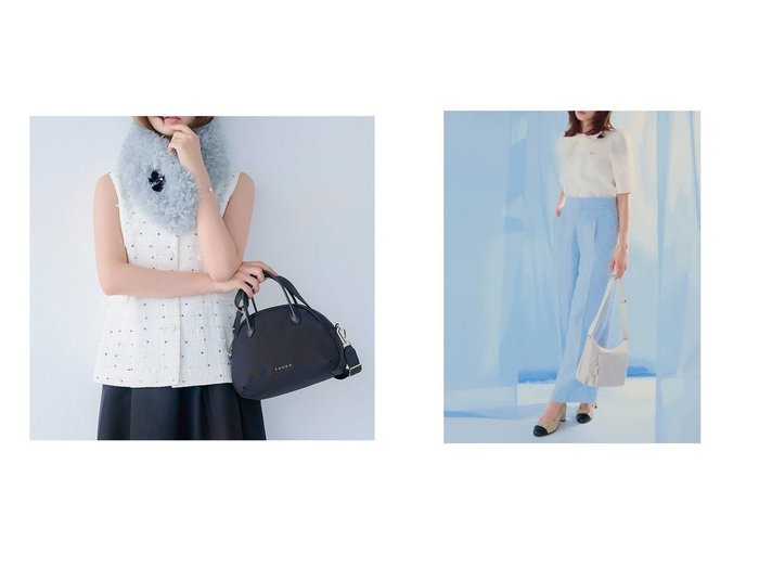 【TOCCA/トッカ】の【八木アリサさん着用】【消臭】YOUR RIBBON ブラウス&【八木アリサさん着用】BALLOON TOUCH POCHETTE バッグ おすすめ！トレンド、レディースファッションの通販 おすすめ人気トレンドファッション通販アイテム 人気、トレンドファッション・服の通販 founy(ファニー) ファッションモデル・俳優・女優 Models 女性 Women 八木アリサ Yagi Arisa ファッション Fashion レディースファッション Fashion for Women バッグ Bags トップス・カットソー Cut & Sew Tops シャツ・ブラウス・オフィスカジュアル Elegant Blouses & Button-Ups 2026年 2026 おすすめ Recommended / Our Picks ジップ Zip, Zipper デニム Denim, Jeans Material フェミニン Feminine, Girly フォルム Silhouette, Form ボストンバッグ Boston Bag, Retro Bag ポケット Pocket, Pocket Detail モダン Modern, Contemporary エレガント 上品 Elegant 夏 Summer S/S・春夏 SS, Spring/Summer, Warm Season 財布 Wallet, Purse ビジネス 仕事 通勤 Business / Work / Commuting オーガンジー Organza Fabric 春 Spring スリーブ Sleeve, Long Sleeve / Short Sleeve フロント Front, Front Design リボン Ribbon, Bow |ID:crp329100000225495