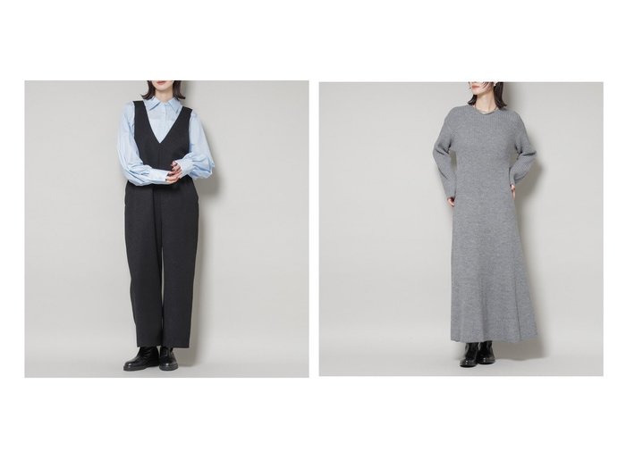 【nano universe/ナノ ユニバース】の片畦フレアニットワンピース&Vネックオールインワン おすすめ！トレンド、レディースファッションの通販 おすすめ人気トレンドファッション通販アイテム 人気、トレンドファッション・服の通販 founy(ファニー) ファッション Fashion レディースファッション Fashion for Women トップス・カットソー Cut & Sew Tops Vネックトップス V-Neck Tops / V-Cut Neckline Shirts ワンピース Dresses オールインワン・ワンピース Dresses and Jumpsuits ニットワンピース Knit Dresses インナー Innerwear カーディガン Cardigan, Knitwear ジャケット Jacket, Outerwear リブニット Rib Knit, Ribbed Knit リラックス Relax, Relaxed Fit ロング Long, Long-Length ワイド Wide, Wide Fit アウトレット Outlet / Clearance おすすめ Recommended / Our Picks 2025年 2025 2025-2026秋冬・A/W Autumn/Winter 2025–26 AW25–26 |ID:crp329100000225500