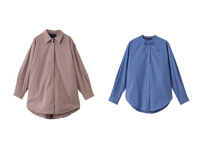 【mizuiro ind/ミズイロ インド】のワイドパディングシャツジャケット&リボンタイロングシャツ おすすめ！トレンド、レディースファッションの通販 おすすめ人気トレンドファッション通販アイテム 人気、トレンドファッション・服の通販 founy(ファニー) ファッション Fashion レディースファッション Fashion for Women アウター Coat / Outerwear Collection レディースジャケット・軽アウター Jackets トップス・カットソー Cut & Sew Tops シャツ・ブラウス・オフィスカジュアル Elegant Blouses & Button-Ups インナー Innerwear シンプル Simple, Minimal ジャケット Jacket, Outerwear ワイド Wide, Wide Fit 新作・新入荷 New Arrivals / New In 秋 Autumn 羽織 Haori, Light Jacket クラシック Classic, Timeless Style スリーブ Sleeve, Long Sleeve / Short Sleeve ボトム Bottoms, Lower Wear リボン Ribbon, Bow ロング Long, Long-Length |ID:crp329100000225510