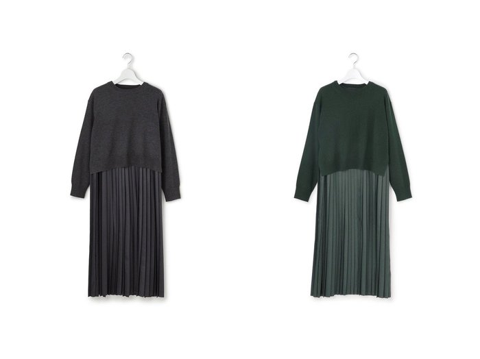 【NIJYUSANKU/23区】の【/洗える】ニットセットアップ プリーツコンビ ワンピース おすすめ!トレンド、レディースファッションの通販 おすすめ人気トレンドファッション通販アイテム 人気、トレンドファッション・服の通販 founy(ファニー) ファッション Fashion レディースファッション Fashion for Women ワンピース Dresses イタリア Italy 洗える Machine Washable カットソー Cut and Sewn Top コンビ Combo, Combination Style シルケット Silket, Silky Cotton ストレート Straight, Straight Cut スリット Slit, Slit Detail セットアップ Set-Up, Coordinated Outfit ドッキング Docking, Mixed Material 長袖 Long Sleeve, Full Sleeve プリーツ Pleats, Pleated ベーシック Basic, Essential A/W・秋冬 Autumn/Winter 冬 Winter / This Winter 2025年 2025 2025-2026秋冬・A/W Autumn/Winter 2025–26 AW25–26 |ID:crp329100000225531