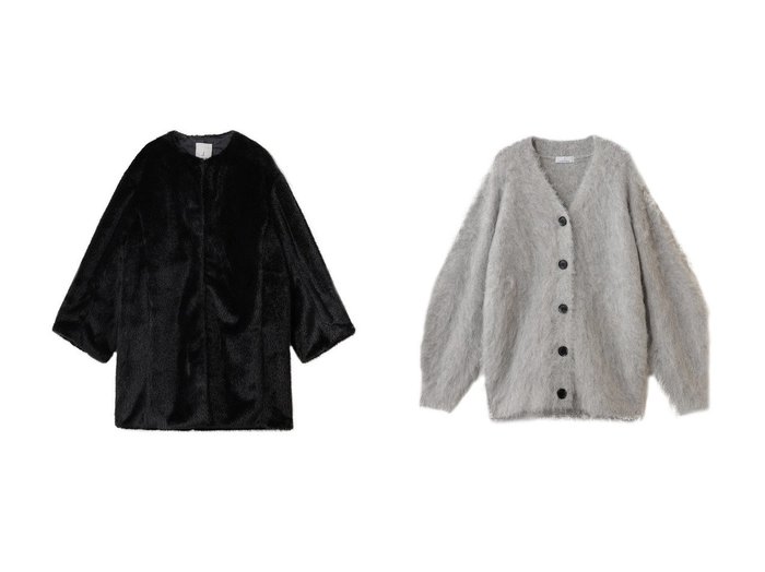 【j./ジェイドット】のエアリーアルパカ Vネックカーディガン&ミンクタッチファー ノーカラーコート おすすめ!トレンド、レディースファッションの通販 おすすめ人気トレンドファッション通販アイテム 人気、トレンドファッション・服の通販 founy(ファニー) ファッション Fashion レディースファッション Fashion for Women アウター Coat / Outerwear Collection コート・ロングコート・ピーコート Long Coats, Peacoats & More トップス・カットソー Cut & Sew Tops ニット Knit Tops & Sweaters カーディガン・羽織り Layered Style Cardigans Vネックトップス V-Neck Tops / V-Cut Neckline Shirts なめらか Smooth, Silky Texture タートルネック Turtleneck, High Neck マフラー Scarf, Muffler ロング Long, Long-Length 冬 Winter / This Winter 新作・新入荷 New Arrivals / New In |ID:crp329100000225535