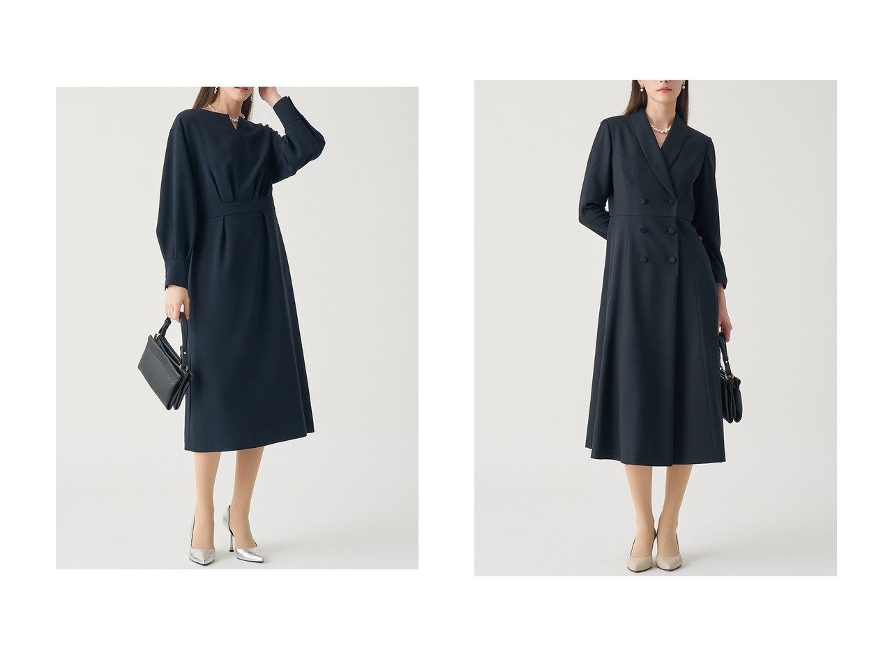 【ANAYI/アナイ】の【Eternal Line 2026】ストレッチクロスキーネック ワンピース&【Eternal Line 2026】ウールジョーゼットショール衿 ワンピース おすすめ！トレンド、レディースファッションの通販 おすすめ人気トレンドファッション通販アイテム インテリア・キッズ・メンズ・レディースファッション・服の通販 founy(ファニー) 　ファッション　Fashion　レディースファッション　Fashion for Women　ワンピース　Dresses　チュニック　Tunic Tops & Dresses　2025年　2025　2025-2026秋冬・A/W　Autumn/Winter 2025–26 AW25–26　コンパクト　Compact, Small Size　ストレッチ　Stretch, Stretchy Fabric　スリーブ　Sleeve, Long Sleeve / Short Sleeve　ダブル　Double, Double-Breasted　チュニック　Tunic, Long Top　デコルテ　Décolleté, Neckline　ドロップ　Drop Shoulder, Dropped Style　バランス　Balance, Style Balance　ロング　Long, Long-Length　エレガント 上品　Elegant　A/W・秋冬　Autumn/Winter　ベージュ系　Beige　レッド系　Red　ブルー系　Blue　|ID:crp329100000225538