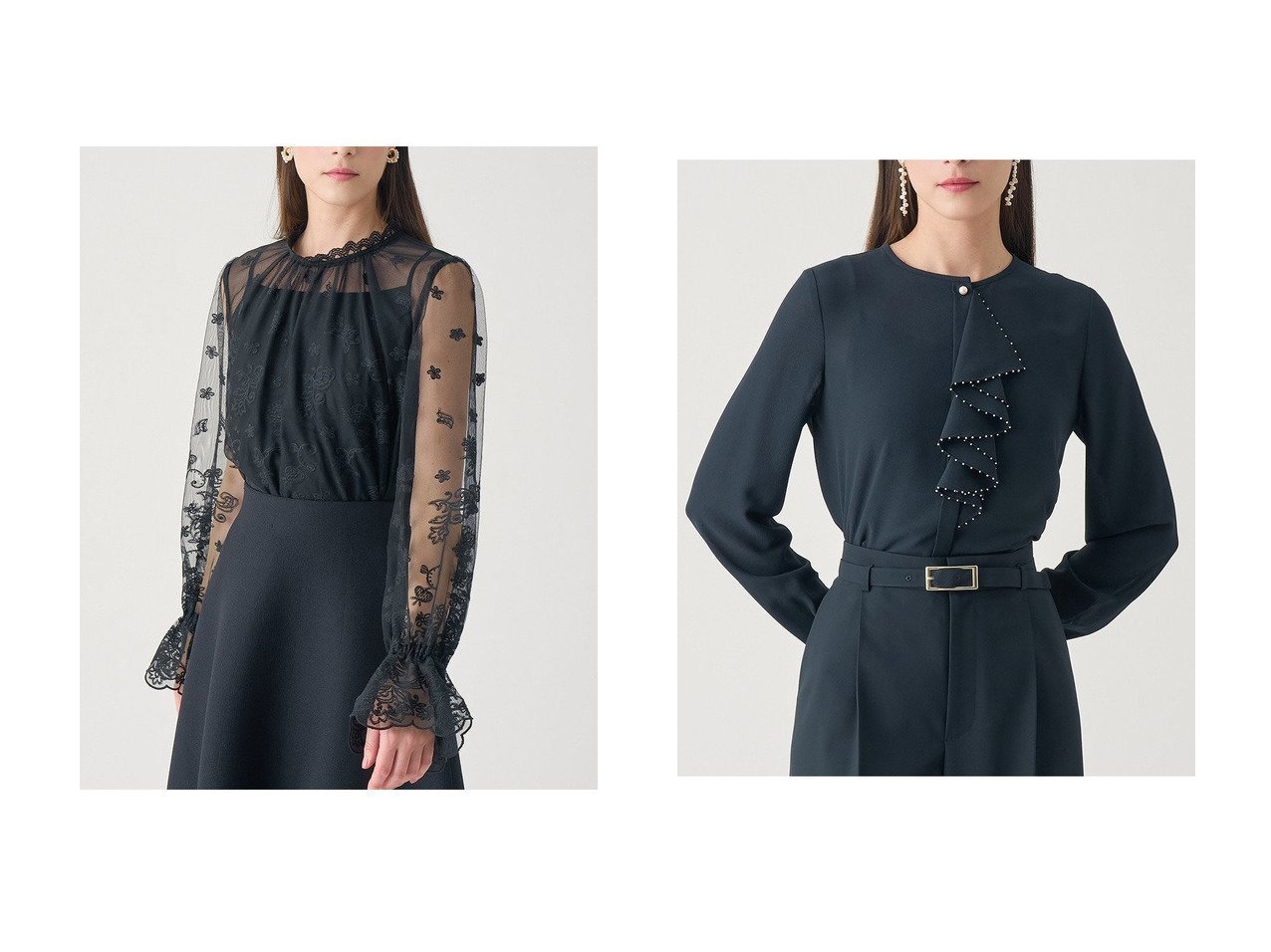 【ANAYI/アナイ】の【Eternal Line 2026】ジョーゼットビーズフリル ブラウス&【Eternal Line 2026】チュール刺繍ベル袖 ブラウス おすすめ！トレンド、レディースファッションの通販 おすすめ人気トレンドファッション通販アイテム インテリア・キッズ・メンズ・レディースファッション・服の通販 founy(ファニー) 　ファッション　Fashion　レディースファッション　Fashion for Women　トップス・カットソー　Cut & Sew Tops　シャツ・ブラウス・オフィスカジュアル　Elegant Blouses & Button-Ups　2025年　2025　2025-2026秋冬・A/W　Autumn/Winter 2025–26 AW25–26　キャミソール　Camisole, Spaghetti Strap Top　ジャケット　Jacket, Outerwear　スカラップ　Scallop, Scalloped Edge　スリーブ　Sleeve, Long Sleeve / Short Sleeve　チュール　Tulip, Tulip Motif　バランス　Balance, Style Balance　ロング　Long, Long-Length　エレガント 上品　Elegant　無地　Plain, Solid Color　A/W・秋冬　Autumn/Winter　ホワイト系　White　ブラック系　Black　イエロー系　Yellow　レッド系　Red　ブルー系　Blue　|ID:crp329100000225540