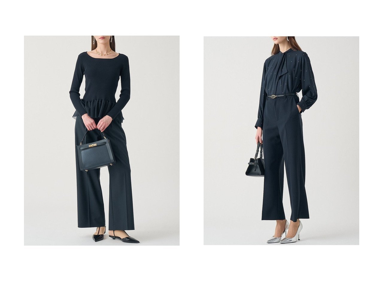 【ANAYI/アナイ】の【Eternal Line 2026】シアーフレアヘムリブ プルオーバー&【Eternal Line 2026】ピンドットプリントボウタイブラウス おすすめ！トレンド、レディースファッションの通販 おすすめ人気トレンドファッション通販アイテム インテリア・キッズ・メンズ・レディースファッション・服の通販 founy(ファニー) 　ファッション　Fashion　レディースファッション　Fashion for Women　トップス・カットソー　Cut & Sew Tops　ニット　Knit Tops & Sweaters　カジュアルプルオーバー・ニットトップス　Pullovers & Knit Tops / Casual Pullovers　シャツ・ブラウス・オフィスカジュアル　Elegant Blouses & Button-Ups　2025年　2025　2025-2026秋冬・A/W　Autumn/Winter 2025–26 AW25–26　シアー　Sheer, See-Through　ジャケット　Jacket, Outerwear　ツイード　Twill, Twill Weave　デコルテ　Décolleté, Neckline　ペプラム　Peplum, Flared Hem　ミラノリブ　Milano Rib, Milano Stitch　エレガント 上品　Elegant　A/W・秋冬　Autumn/Winter　おすすめ　Recommended / Our Picks　ショルダー　Shoulder, Shoulder Strap　ジョーゼット　Georgette, Semi-Sheer Fabric　スリーブ　Sleeve, Long Sleeve / Short Sleeve　ドット　Polka Dot, Dot Pattern　ドロップ　Drop Shoulder, Dropped Style　バランス　Balance, Style Balance　プリント　Print, Printed Pattern　ロング　Long, Long-Length　無地　Plain, Solid Color　ビジネス 仕事 通勤　Business / Work / Commuting　ホワイト系　White　ブルー系　Blue　|ID:crp329100000225541