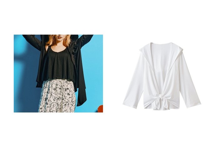 【Reir/レイール】の【San-ai Resort】フーディ羽織り【UPF50+】【吸水速乾】 おすすめ！トレンド、レディースファッションの通販 おすすめ人気トレンドファッション通販アイテム 人気、トレンドファッション・服の通販 founy(ファニー) ファッション Fashion レディースファッション Fashion for Women アウター Coat / Outerwear Collection スポーツウェア Functional & Stylish Sportswear スポーツ アウター Sports Outerwear / Running Jacket / Windbreaker ストレッチ Stretch, Stretchy Fabric スポーツ Sports, Activewear リボン Ribbon, Bow 吸水 Absorbent, Quick-Dry 新作・新入荷 New Arrivals / New In |ID:crp329100000225558