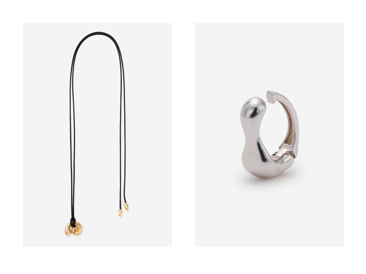 【KNOWHOW/ノウハウ】のSwirl チョーカー&Gourd イヤーカフ(片耳用) おすすめ！トレンド、レディースファッションの通販 おすすめ人気トレンドファッション通販アイテム インテリア・キッズ・メンズ・レディースファッション・服の通販 founy(ファニー) 　ファッション　Fashion　レディースファッション　Fashion for Women　ジュエリー　Jewelry　ネックレス　Necklaces & Pendants　ファッションリング　Fashion Rings　イヤリング・フープ・ドロップタイプ　Hoop, Drop & Clip Earrings　シンプル　Simple, Minimal　ネックレス　Necklace, Pendant Necklace　フォルム　Silhouette, Form　モチーフ　Motif, Design Theme　新作・新入荷　New Arrivals / New In　イヤリング　Earrings　イヤーカフ　Ear Cuffs　モダン　Modern, Contemporary　片耳　One-Ear, Single Earring　シルバー系　Silver　ゴールド系　Gold　|ID:crp329100000225562