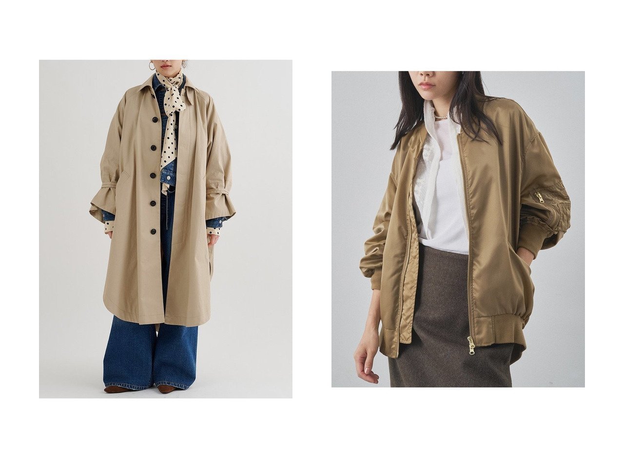 【Whim Gazette/ウィムガゼット】のポンチョロングコート&ミドルMA-1 おすすめ！トレンド、レディースファッションの通販 おすすめ人気トレンドファッション通販アイテム インテリア・キッズ・メンズ・レディースファッション・服の通販 founy(ファニー) 　ファッション　Fashion　レディースファッション　Fashion for Women　アウター　Coat / Outerwear Collection　コート・ロングコート・ピーコート　Long Coats, Peacoats & More　ポンチョ・ケープコート　Ponchos & Capes　レディースジャケット・軽アウター　Jackets　ブルゾンジャケット・スポーティアウター　Blouson Jackets　MA-1ジャケット　MA-1 Bomber Jackets / Flight Jackets　スタイリッシュ　Stylish, Fashionable　トレンチ　Trench, Trench Coat　定番　Standard, Basic Item　パッチ　Patch, Appliqué　フリル　Frill, Ruffle　ロング　Long, Long-Length　A/W・秋冬　Autumn/Winter　エレガント 上品　Elegant　2025年　2025　2025-2026秋冬・A/W　Autumn/Winter 2025–26 AW25–26　ジャケット　Jacket, Outerwear　ツイル　Twist, Twisted Detail　バランス　Balance, Style Balance　ブルゾン　Blouson, Bomber Jacket　ミドル　Middle Length, Mid Height　ミリタリー　Military, Army Style　ベージュ系　Beige　ブルー系　Blue　ブラック系　Black　|ID:crp329100000225572