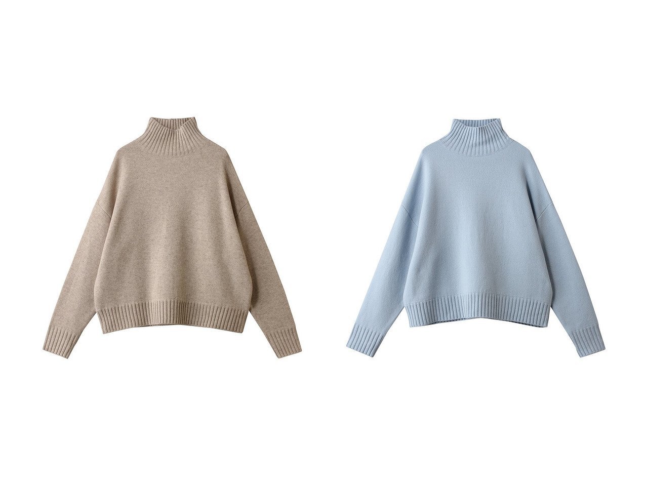 【Whim Gazette/ウィムガゼット】の【Drawing Numbers】接結ルーズタートルニット おすすめ！トレンド、レディースファッションの通販 おすすめ人気トレンドファッション通販アイテム インテリア・キッズ・メンズ・レディースファッション・服の通販 founy(ファニー) 　ファッション　Fashion　レディースファッション　Fashion for Women　トップス・カットソー　Cut & Sew Tops　ニット　Knit Tops & Sweaters　カジュアルプルオーバー・ニットトップス　Pullovers & Knit Tops / Casual Pullovers　タートルネック　Turtleneck, High Neck　ワイド　Wide, Wide Fit　新作・新入荷　New Arrivals / New In　ベージュ系　Beige　ブルー系　Blue　|ID:crp329100000225576