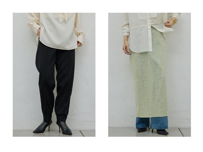 【GALLARDAGALANTE/ガリャルダガランテ】の【HERITANOVUM】ダブルクロスイージーパンツ&【HERITANOVUM】【セットアップ対応】シアーリブニットスカート おすすめ!トレンド、レディースファッションの通販 おすすめ人気トレンドファッション通販アイテム 人気、トレンドファッション・服の通販 founy(ファニー) ファッション Fashion レディースファッション Fashion for Women パンツ Pants & Trousers セットアップ Matching Sets スカート・ミニ/ミディ/マキシ Skirts / Mini, Midi & Maxi Skirts スカート Skirts ロングスカート Long Skirts / Maxi & Midi Skirts シンプル Simple, Minimal スタイリッシュ Stylish, Fashionable ボトム Bottoms, Lower Wear エレガント 上品 Elegant 新作・新入荷 New Arrivals / New In |ID:crp329100000225580