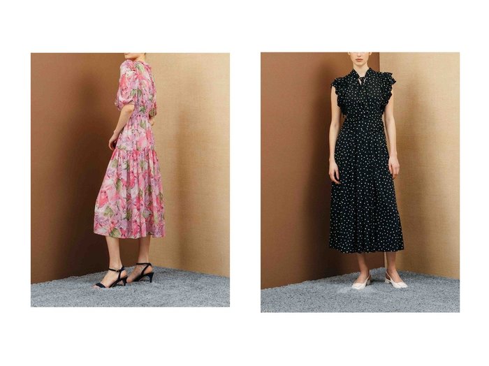 【CORCOVADO/コルコバード】のスムースジャージードットドレス&フラワーガーデンシフォンドレス おすすめ！トレンド、レディースファッションの通販 おすすめ人気トレンドファッション通販アイテム インテリア・キッズ・メンズ・レディースファッション・服の通販 founy(ファニー) https://founy.com/ ファッション Fashion レディースファッション Fashion for Women ワンピース Dresses フォーマル・パーティードレス・結婚式用ドレス Elegant & Casual Dresses チュニック Tunic Tops & Dresses シャーリング Shirring, Ruched チュニック Tunic, Long Top ティアード Tiered, Tiered Style ドレス Dress, One-Piece フェミニン Feminine, Girly フラワー Flower, Floral フリル Frill, Ruffle フロント Front, Front Design プリント Print, Printed Pattern 再入荷 Restock / Back in Stock 切替 Switching, Contrast Panel クラシカル Classical, Vintage-Inspired スリット Slit, Slit Detail スリーブ Sleeve, Long Sleeve / Short Sleeve ドット Polka Dot, Dot Pattern パーティ Party, Party Style フレア Flare, Flared ロング Long, Long-Length |ID:crp329100000225581