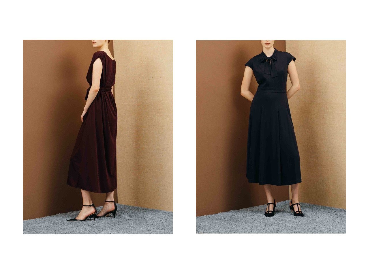 【CORCOVADO/コルコバード】のドライスムースカシュクールドレス&ドライスムースボウタイドレス おすすめ！トレンド、レディースファッションの通販 おすすめ人気トレンドファッション通販アイテム インテリア・キッズ・メンズ・レディースファッション・服の通販 founy(ファニー) 　ファッション　Fashion　レディースファッション　Fashion for Women　ワンピース　Dresses　フォーマル・パーティードレス・結婚式用ドレス　Elegant & Casual Dresses　チュニック　Tunic Tops & Dresses　インナー　Innerwear　チュニック　Tunic, Long Top　ドレス　Dress, One-Piece　ドレープ　Drape, Draping Fabric　パターン　Pattern, Design Print　ファブリック　Fabric, Textile　リボン　Ribbon, Bow　エレガント 上品　Elegant　おすすめ　Recommended / Our Picks　なめらか　Smooth, Silky Texture　コンパクト　Compact, Small Size　フィット　Fit, Slim Fit　フレア　Flare, Flared　再入荷　Restock / Back in Stock　レッド系　Red　ブルー系　Blue　|ID:crp329100000225584